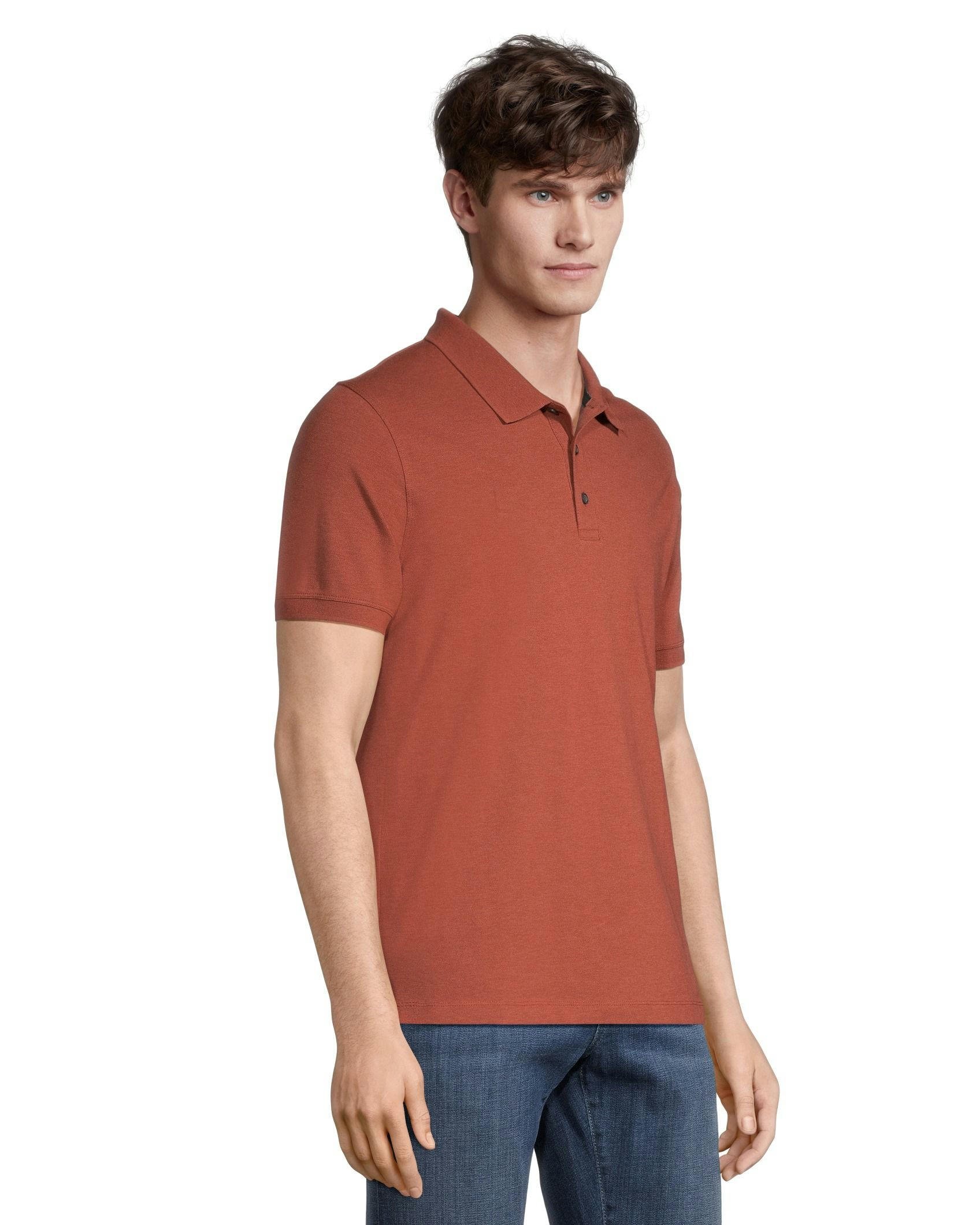 Denver Hayes Men's 50 Wash Stretch Short Sleeve Modern Fit Pique Polo Shirt