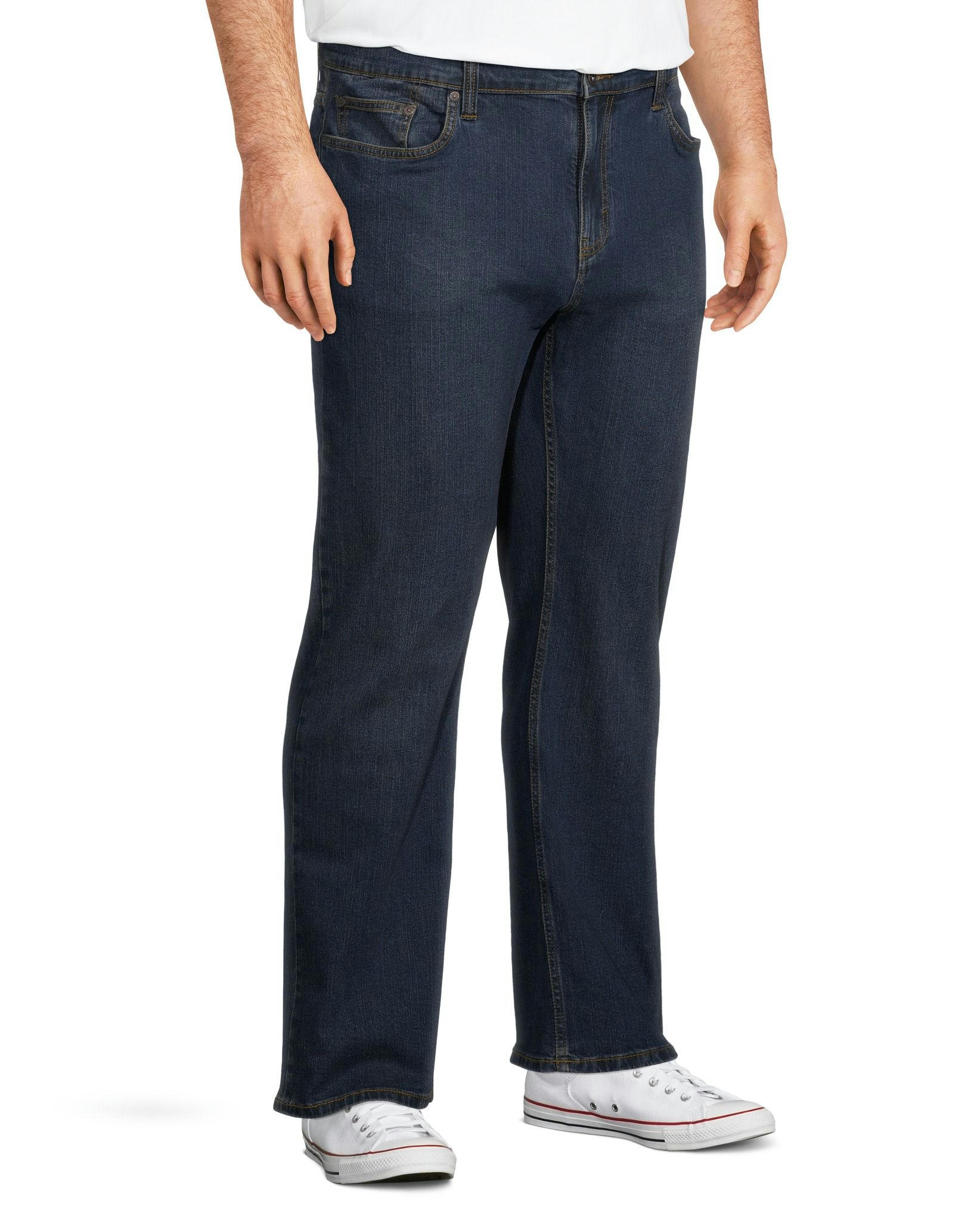 Denver Hayes Men's Value Stretch Straight Fit Jeans - Dark Wash