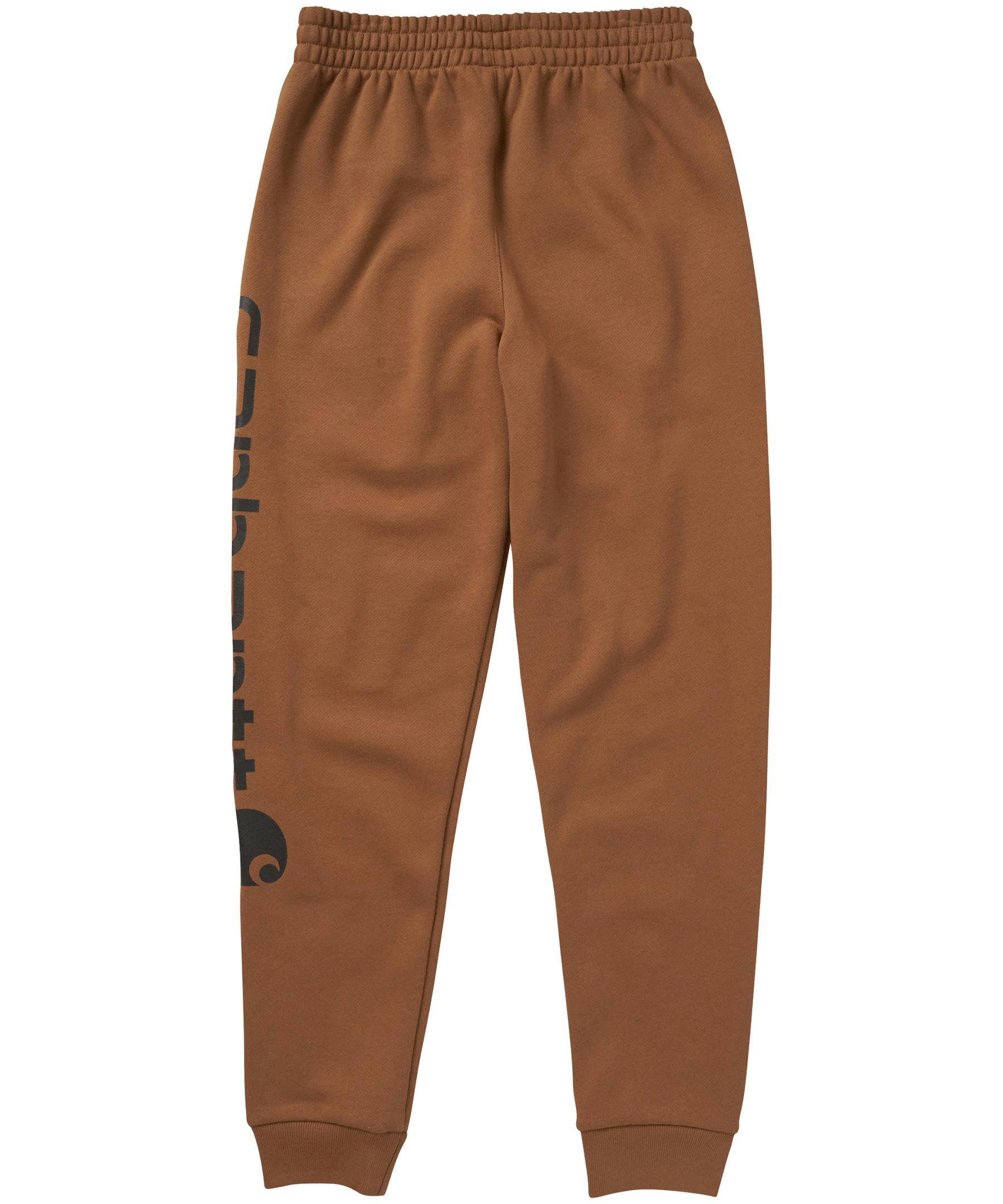 Carhartt Kids' Unisex Logo Print Fleece Sweatpants with Elasticated Waistband