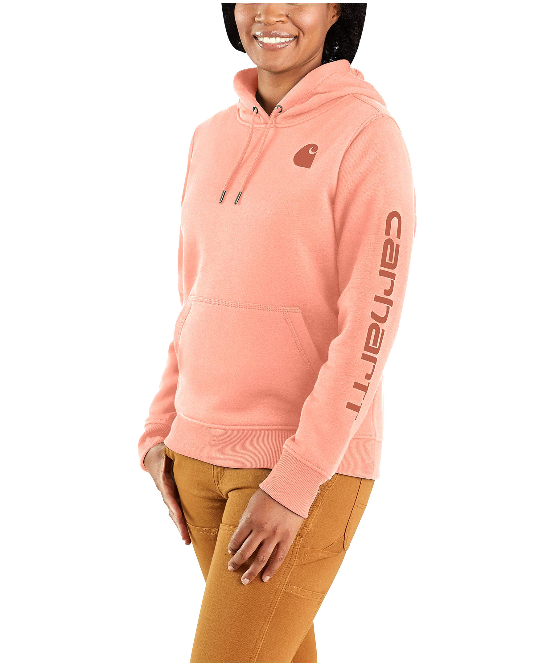 Carhartt Women's Relaxed Fit Sleeve Logo Graphic Hoodie