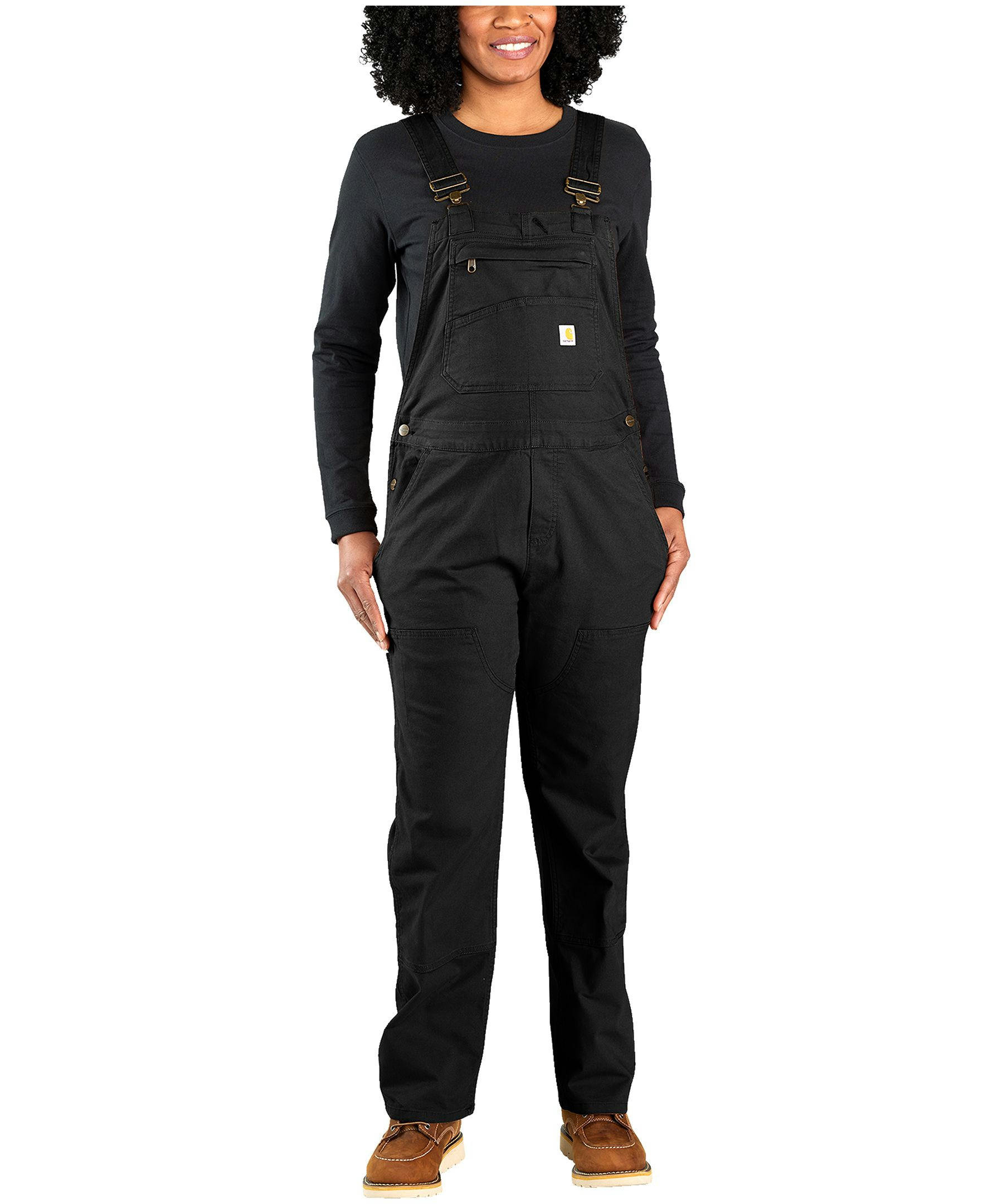 Carhartt Women's Rugged Flex Loose Fit Double Front Canvas Bib Overalls