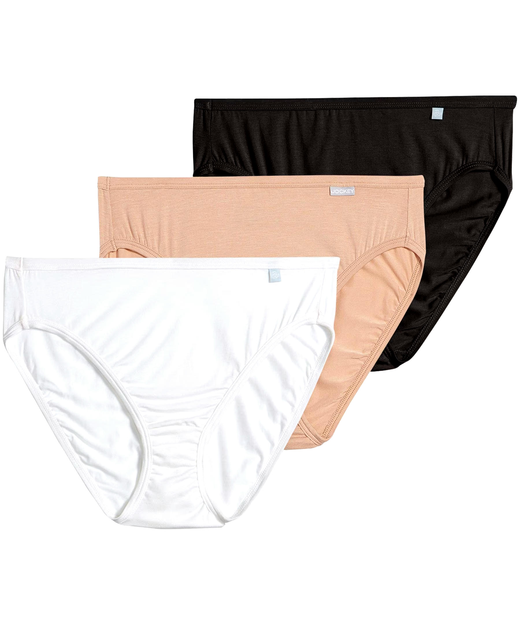 Jockey Women's 3 Pack Elance Supersoft Underwear French Cut Panties