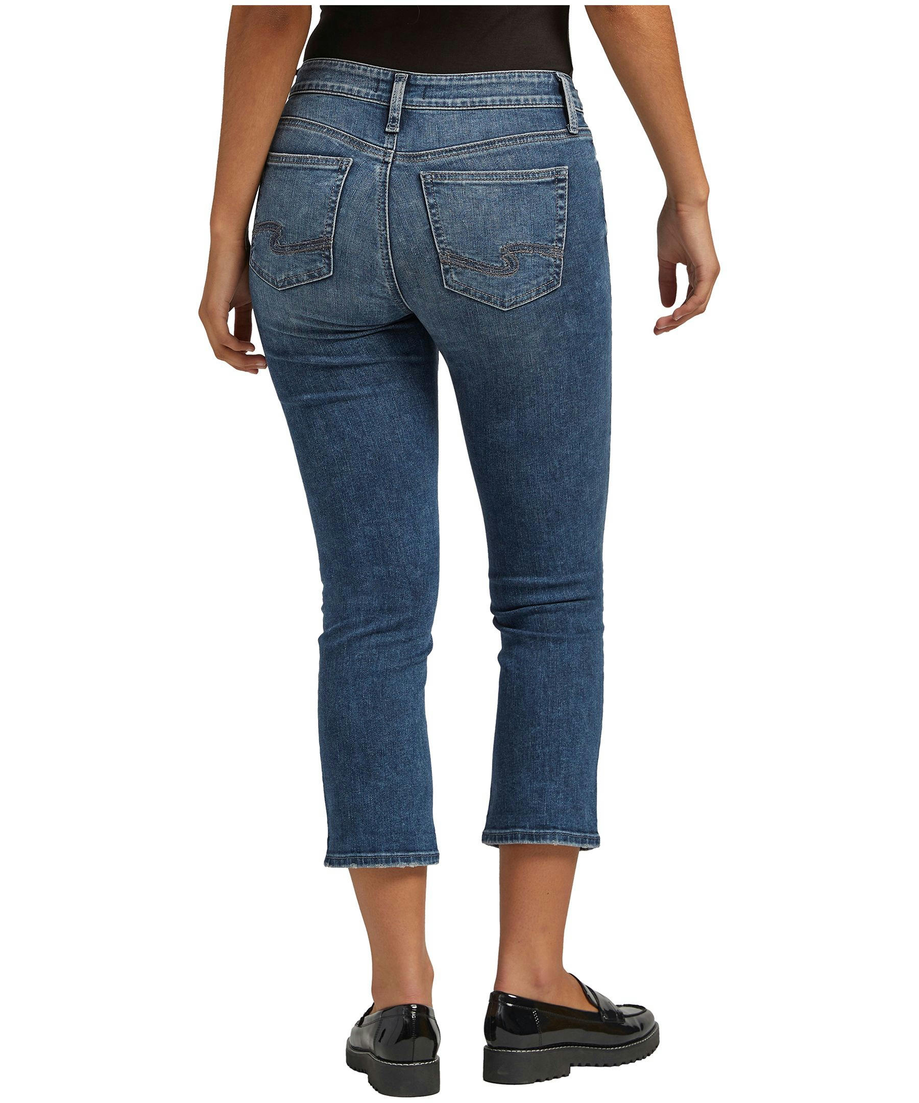 Silver Women's Suki Curvy Fit Mid Rise Capri Jeans