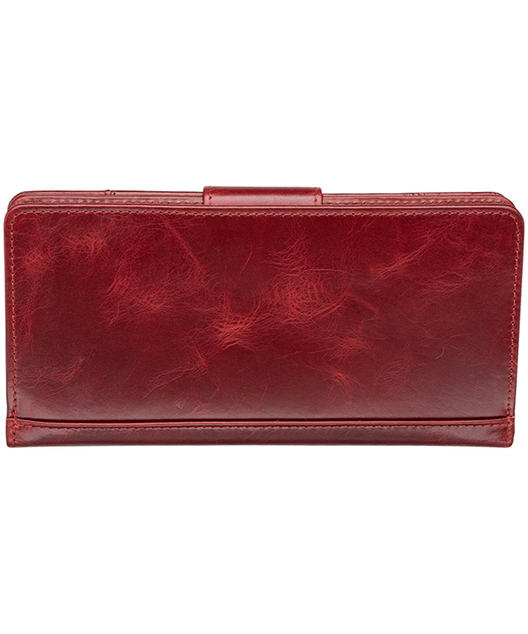 Mancini Leather Goods Women's Casablanca RFID Secure Clutch Wallet Red