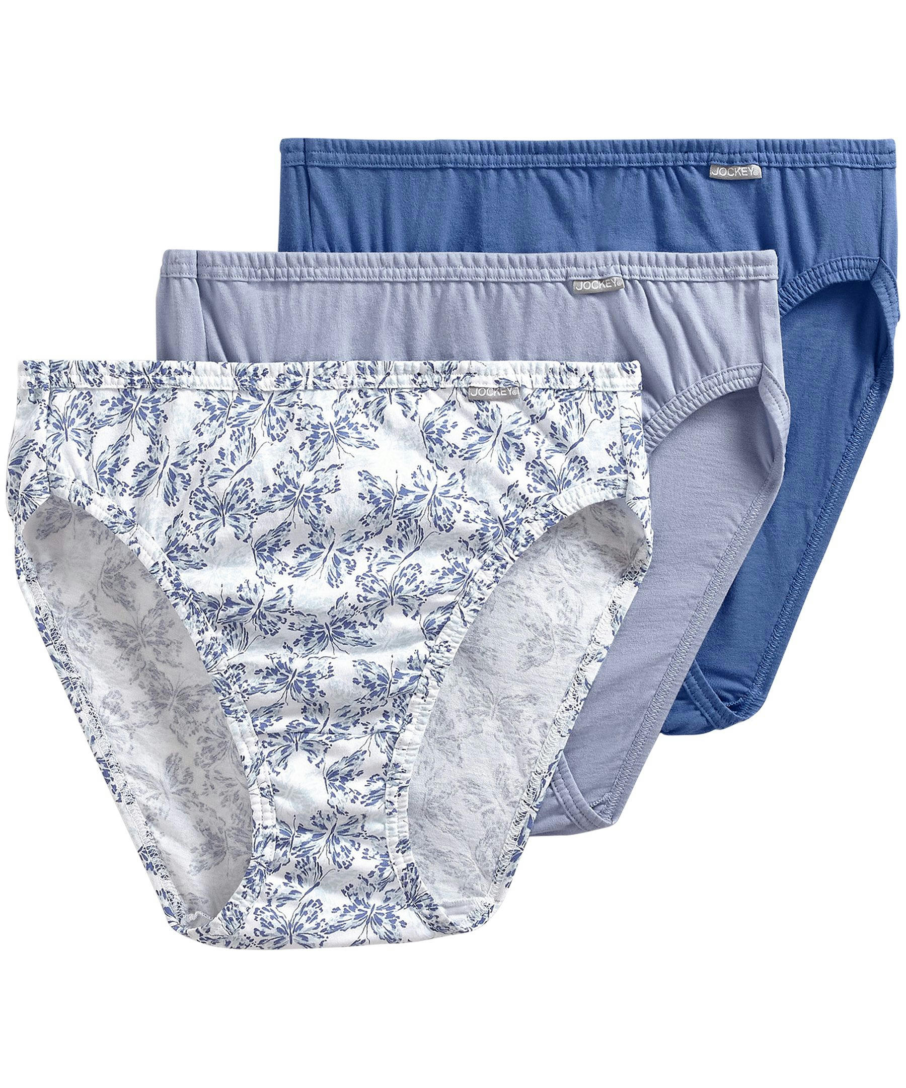 Jockey Women's 3 Pack Elance Basic Underwear French Cut Briefs