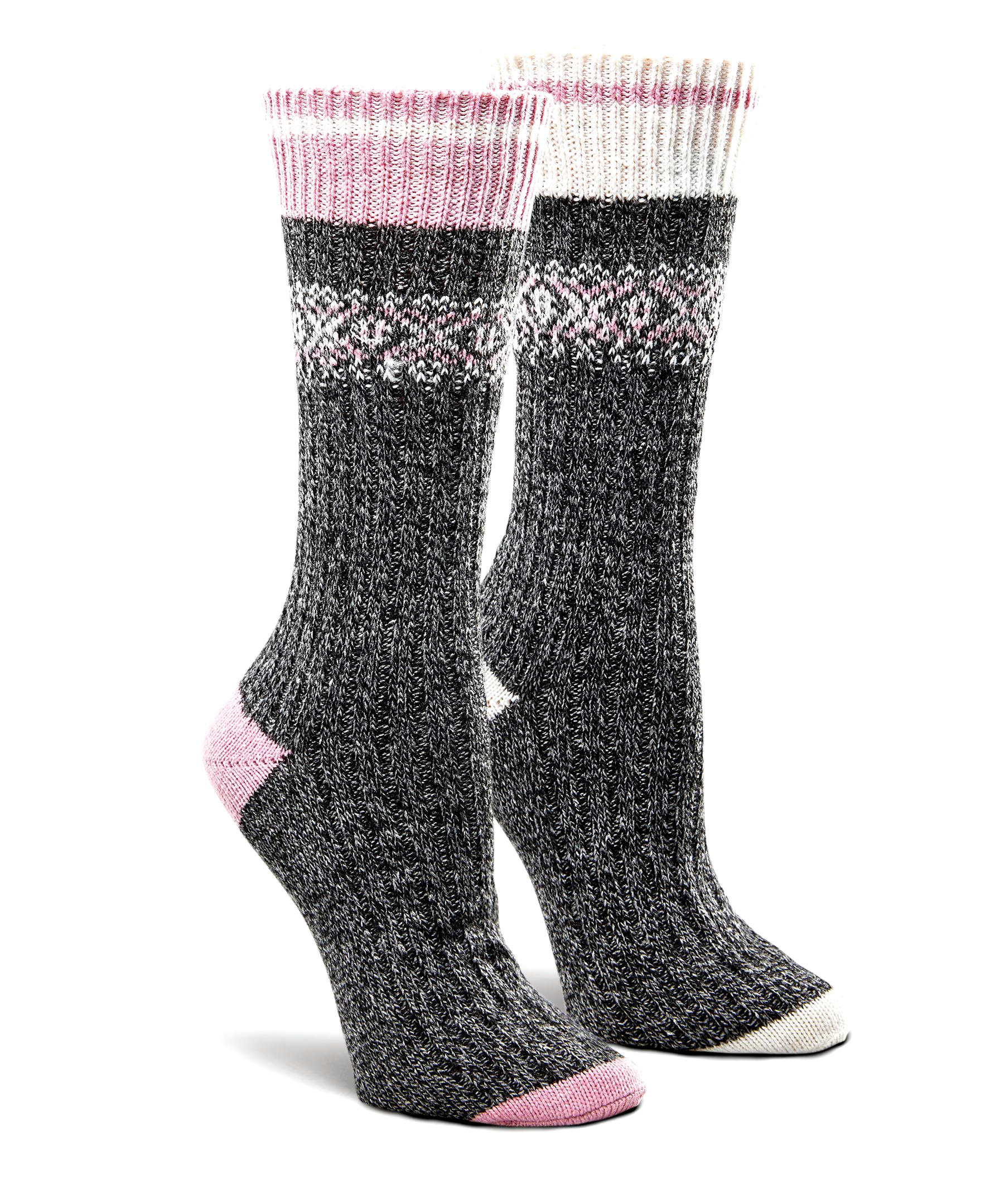 WindRiver Women's 2 Pack Quad Comfort Outdoor Casual Collegiate Crew Socks