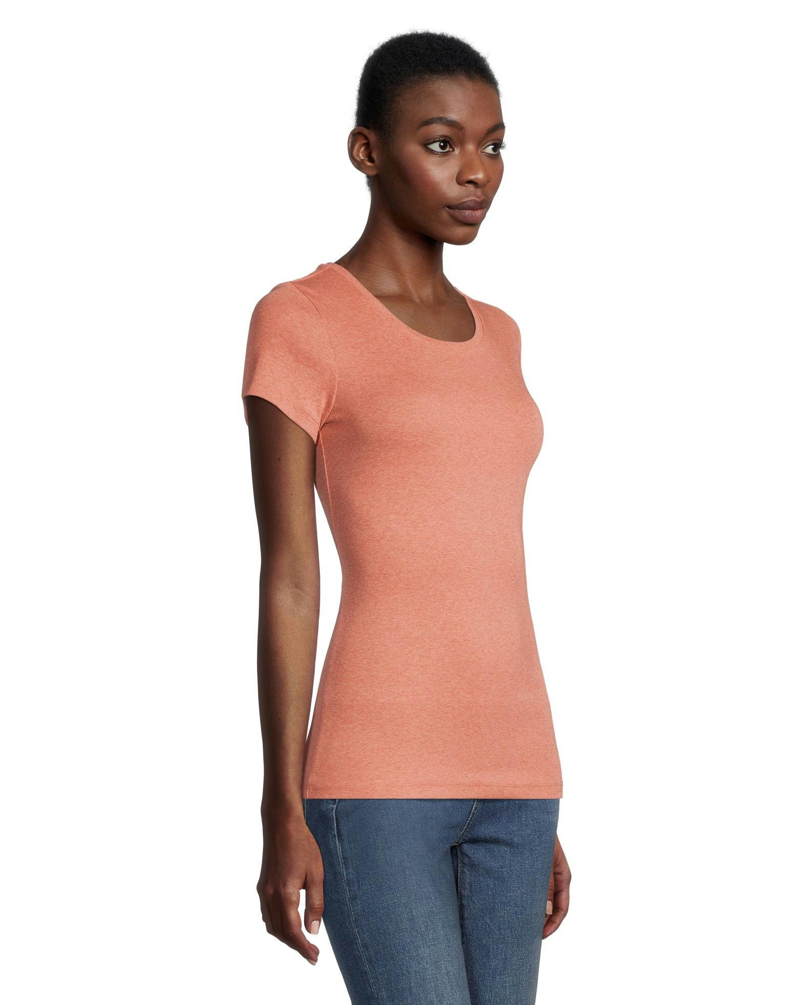 Women's Crewneck Short Sleeve Fitted T Shirt