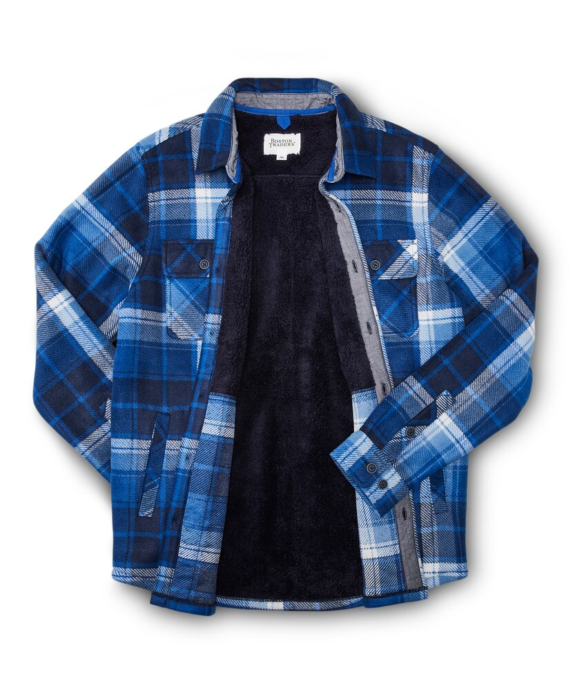 Boston Traders Men's Bonded Polar Plaid Shacket