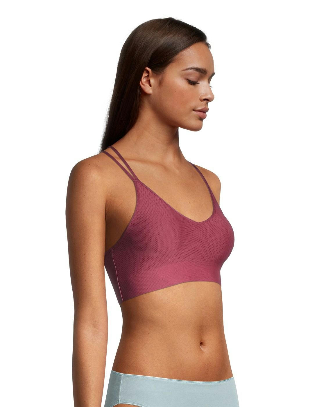 Denver Hayes Women's Invisible Mesh Wireless V Neck Bralette