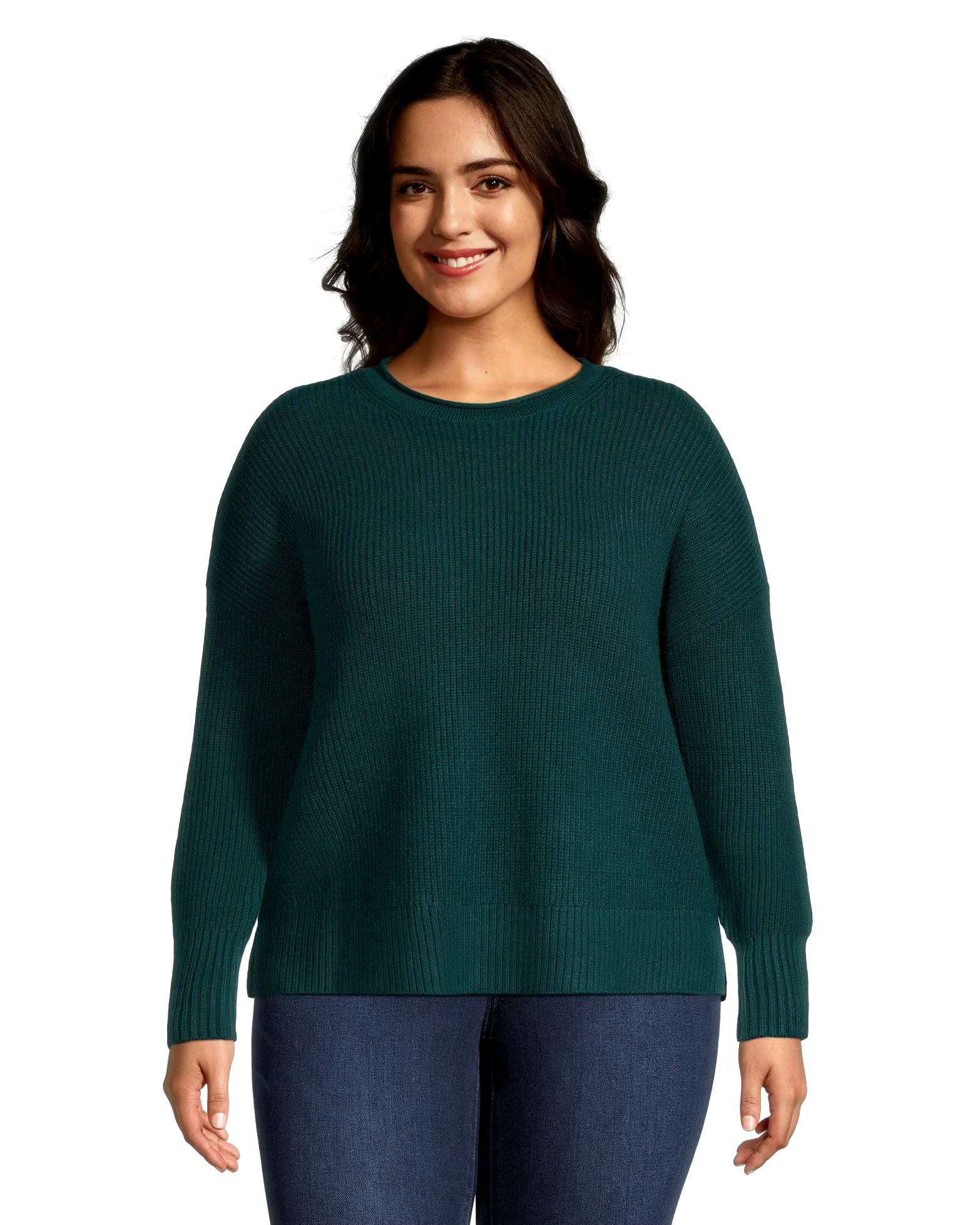 Denver Hayes Women's Cozy Shaker Crew Neck Pullover Sweater