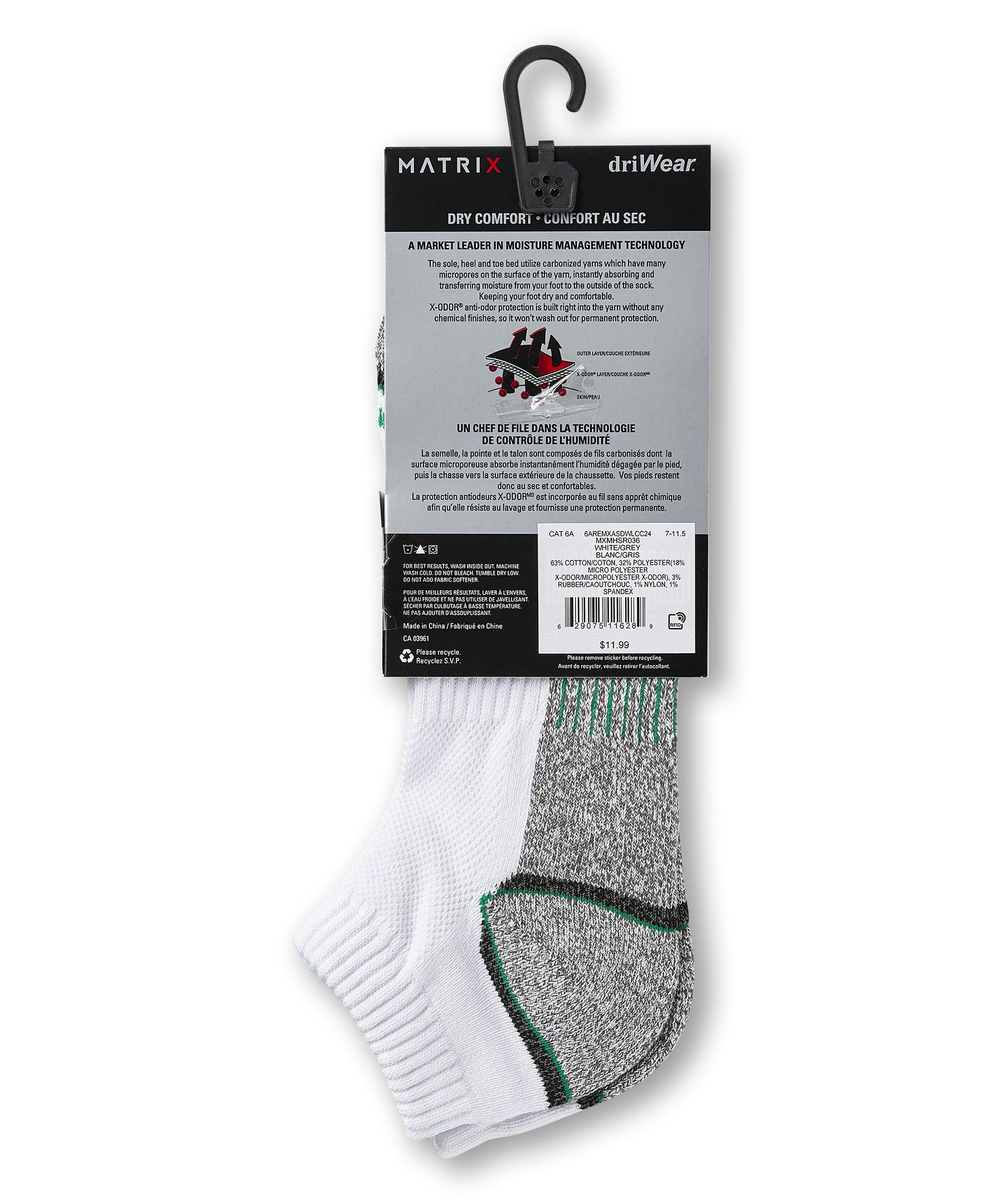 Matrix Men's Driwear Low Cut Cushion Sport Socks