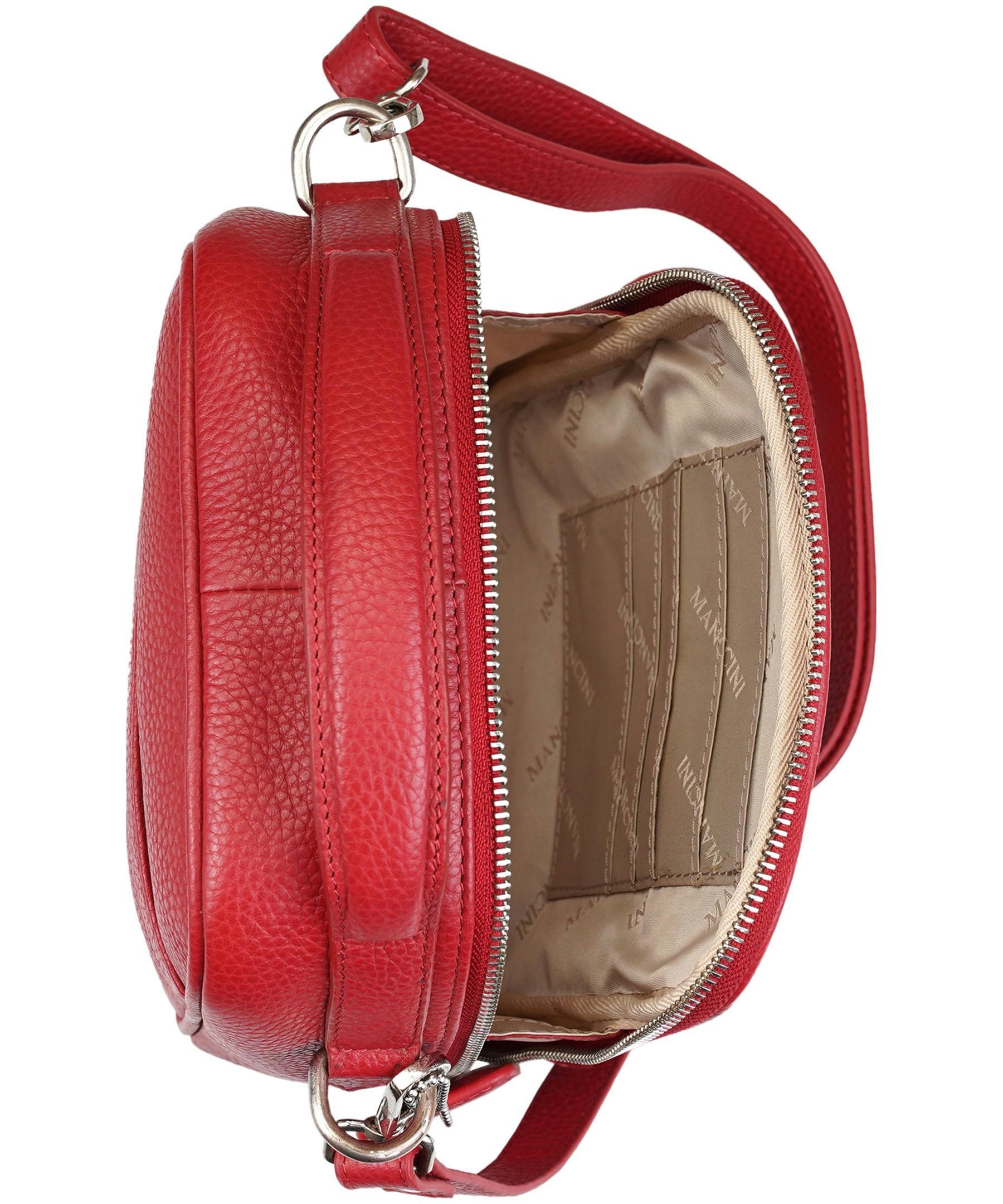 Mancini Leather Goods Women's Pebelled Daisy North/South Crossbody Bag