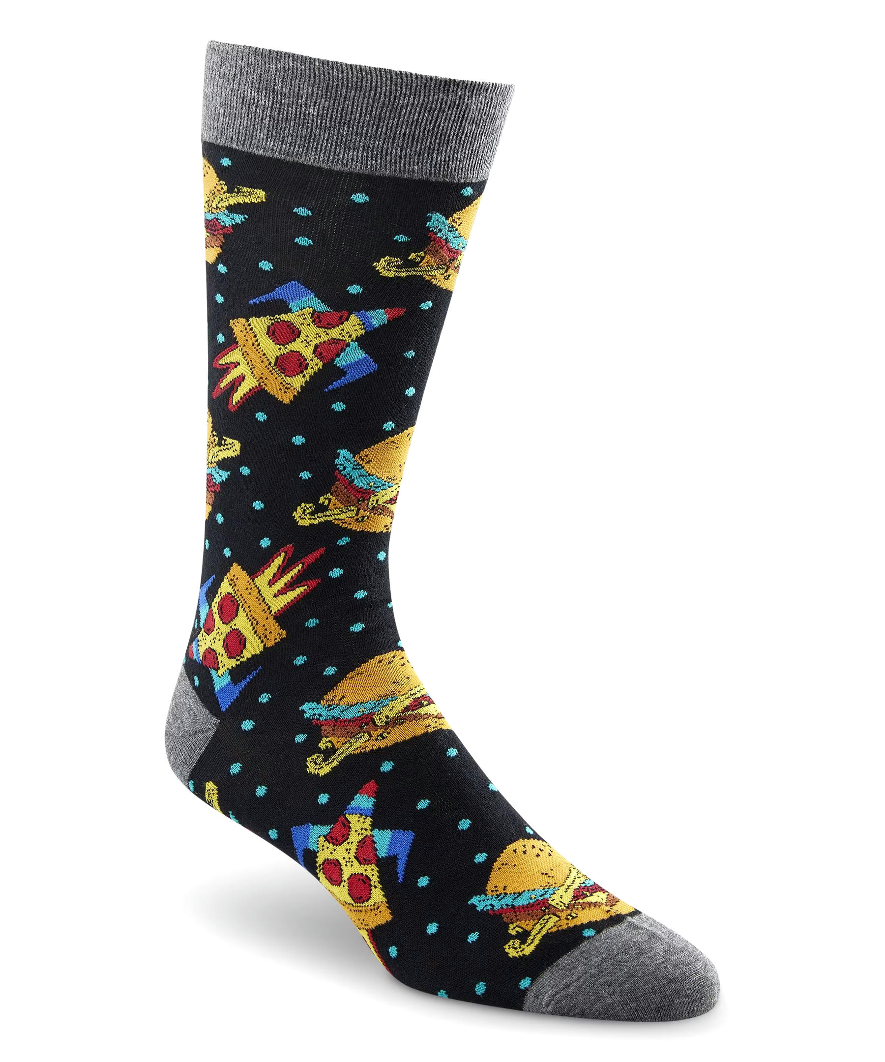 Denver Hayes Men's FRESHTECH® Novelty Food Pattern Casual Crew Socks