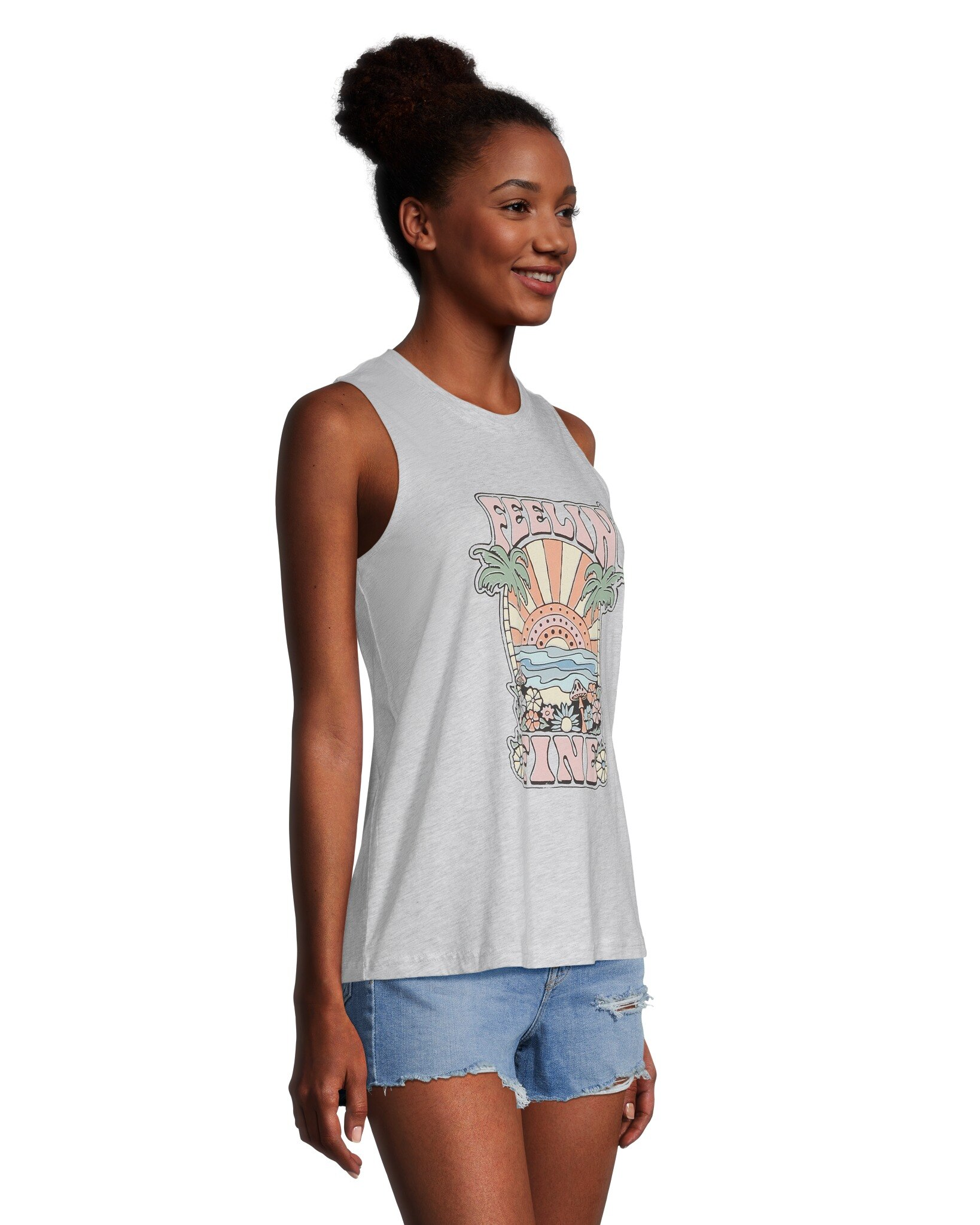 FarWest Women's Graphic Crewneck Tank