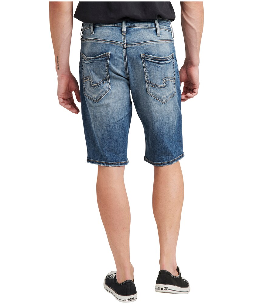 Silver Men's Zac Mid Rise Relaxed Fit Shorts - Light Wash