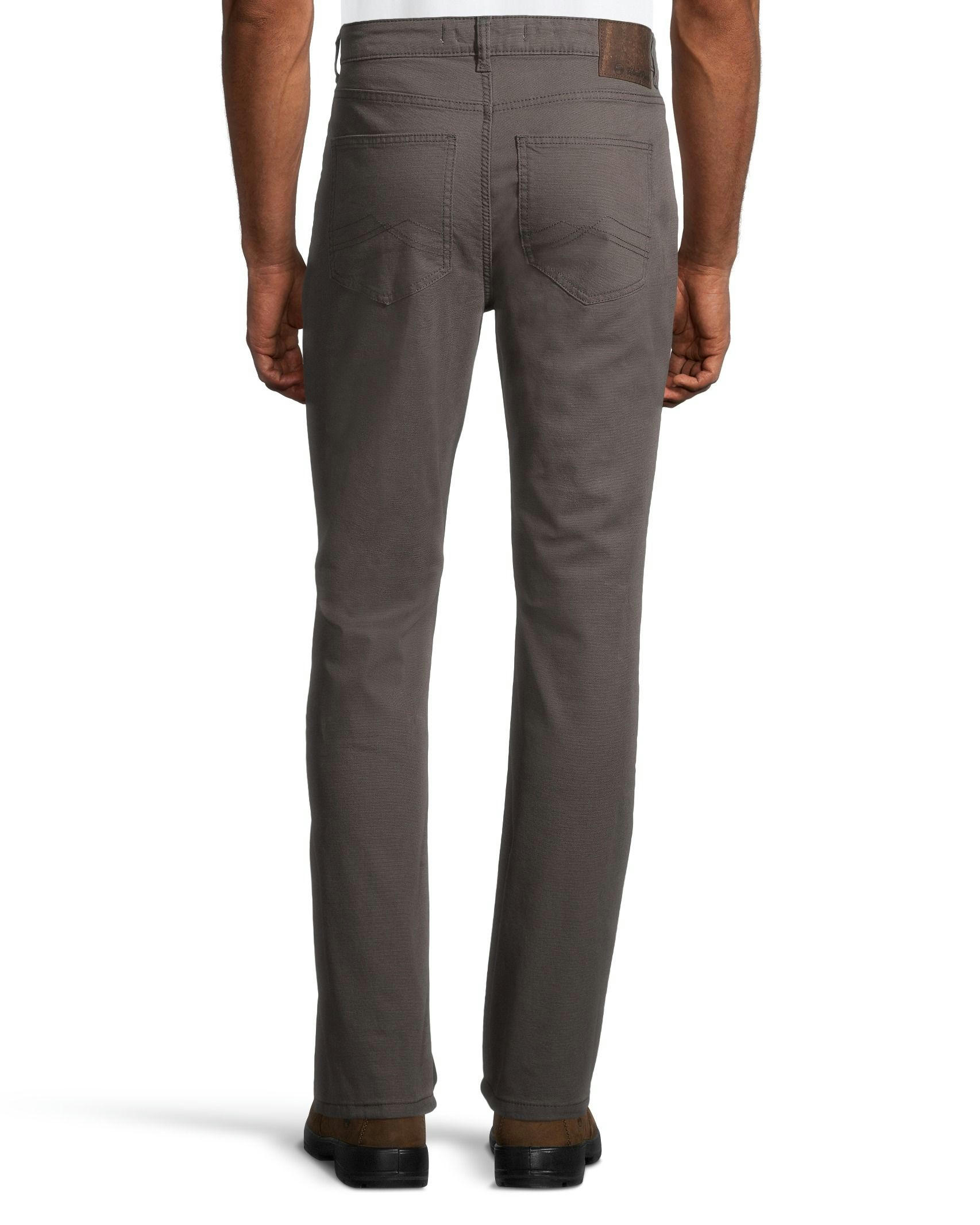 WindRiver Men's Warm T-Max HEAT Lined Stretch Canvas Straight Fit Jeans - Olive