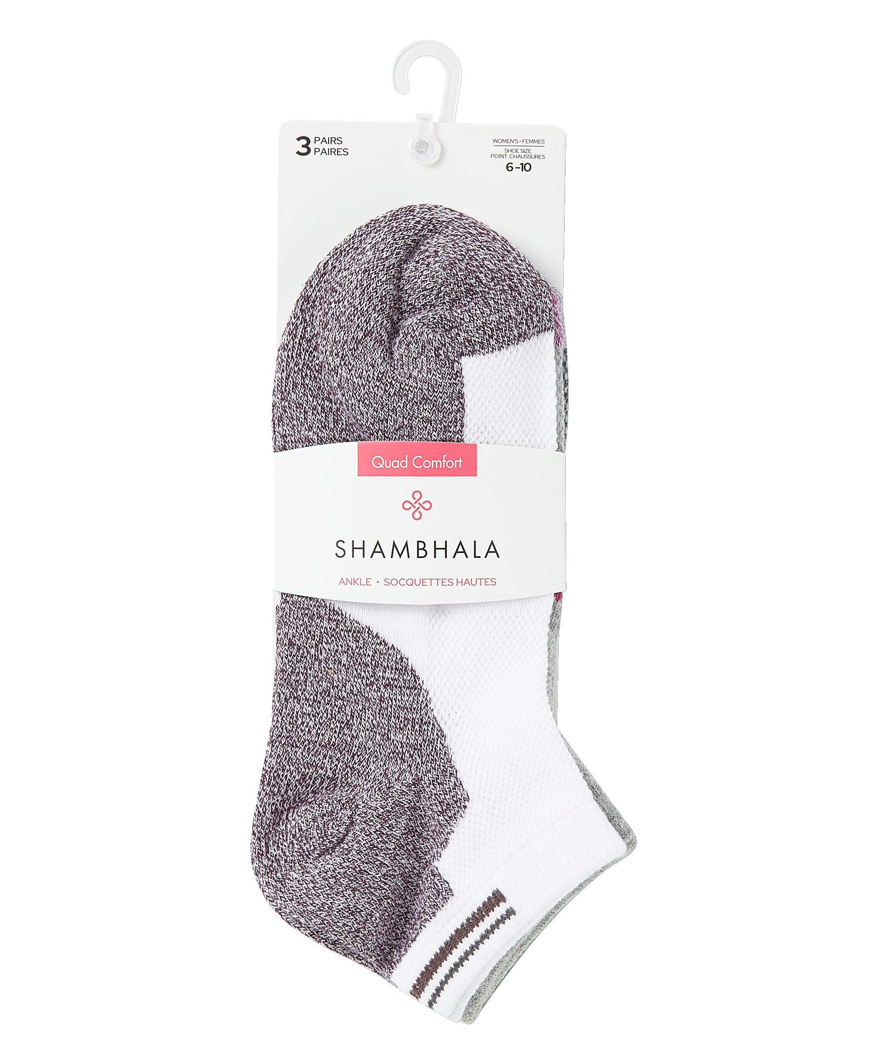 Shambhala Women's 3-Pack Mesh Ankle Sport Socks