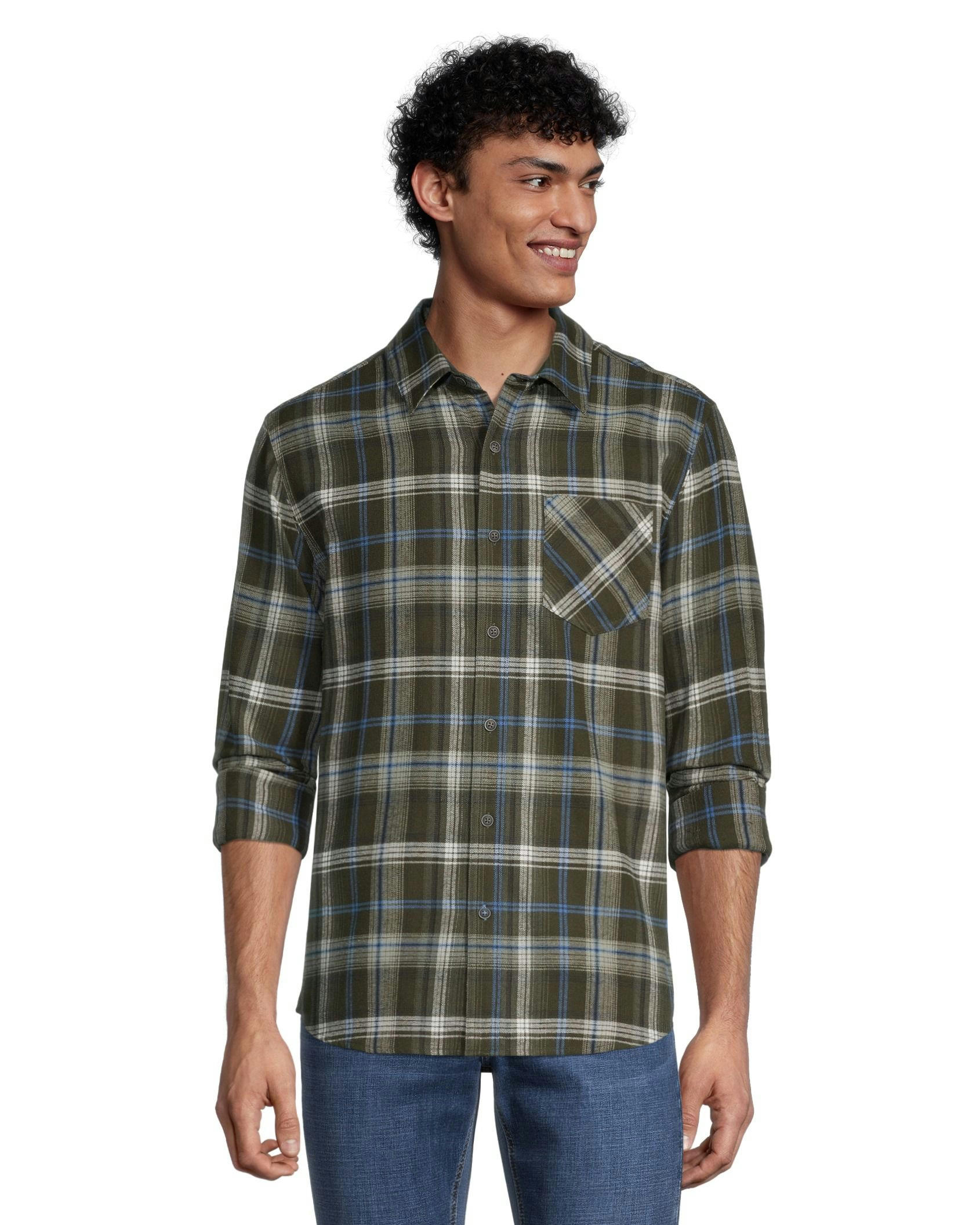 Boston Traders Men's Classic Plaid Flannel Shirt