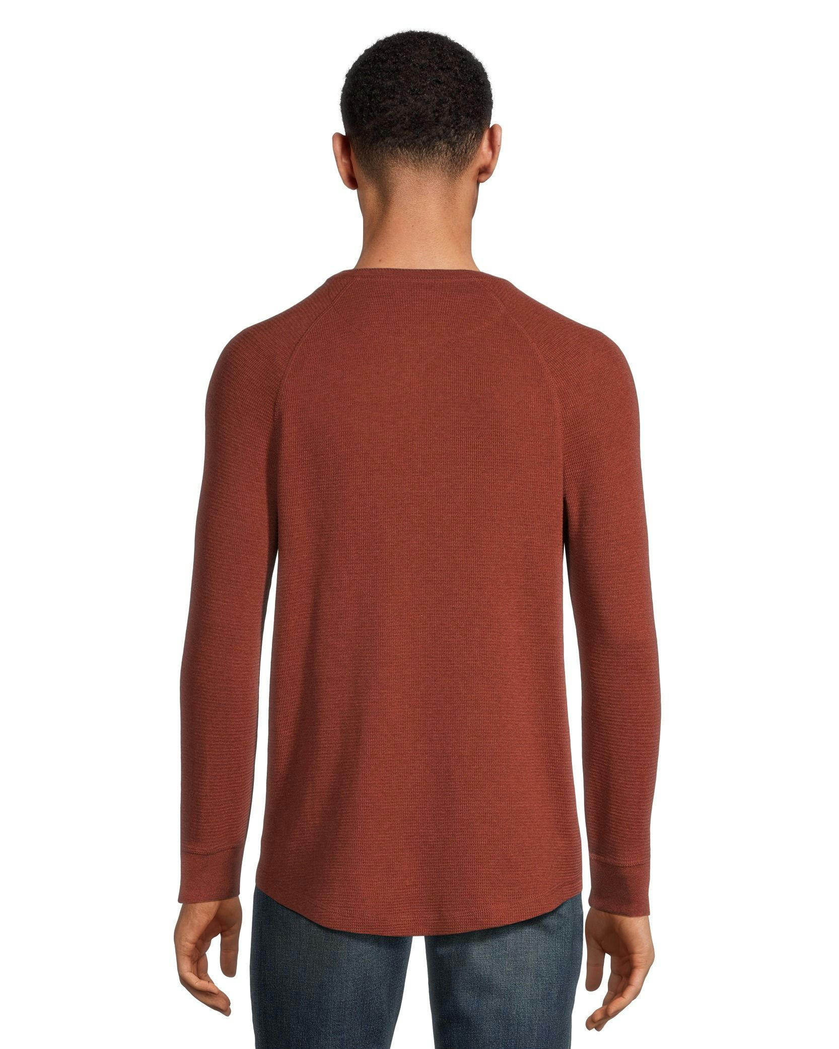 Denver Hayes Men's Long Sleeve Waffle Raglan Henley