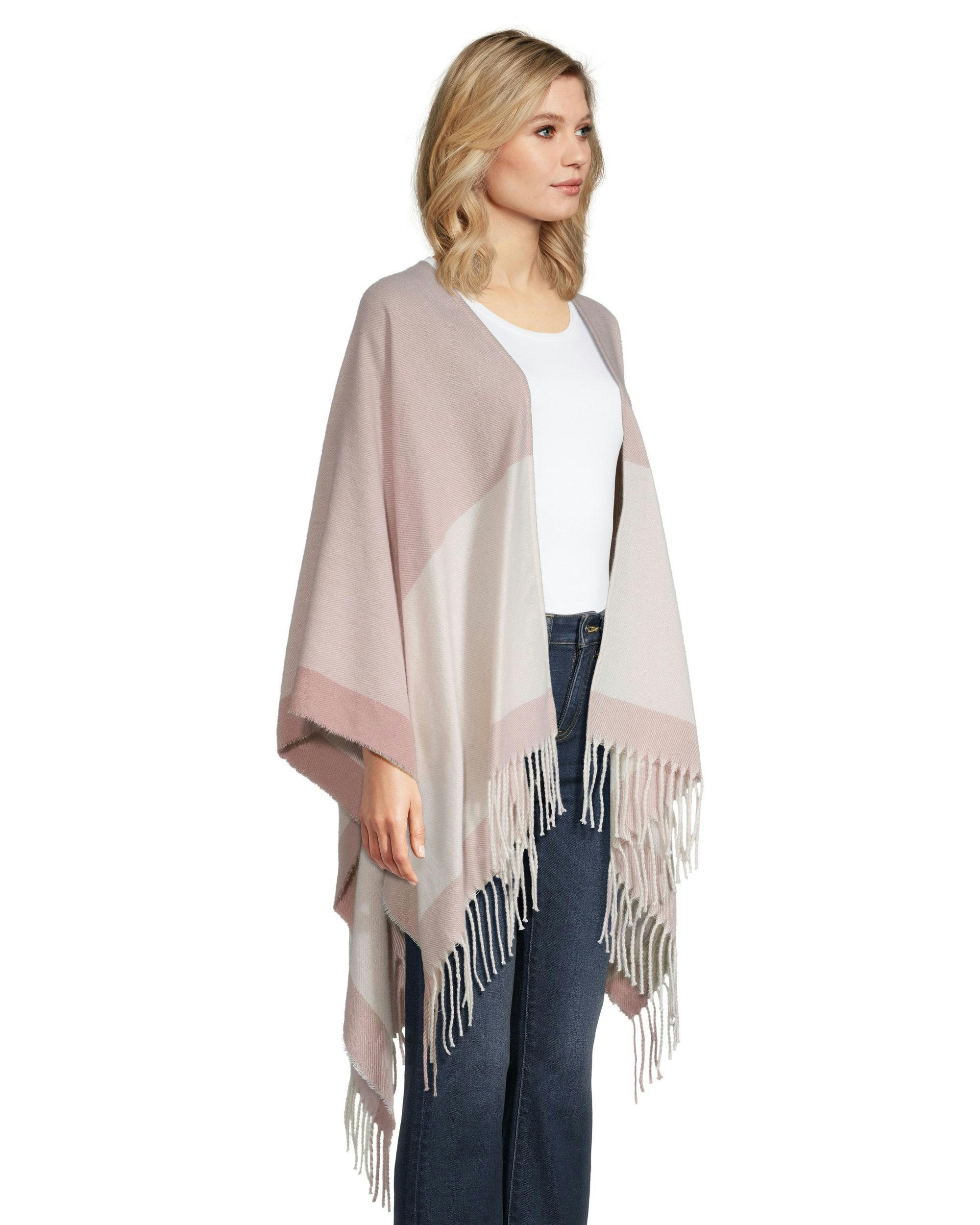 Denver Hayes Women's Colourblock Fringe Ruana