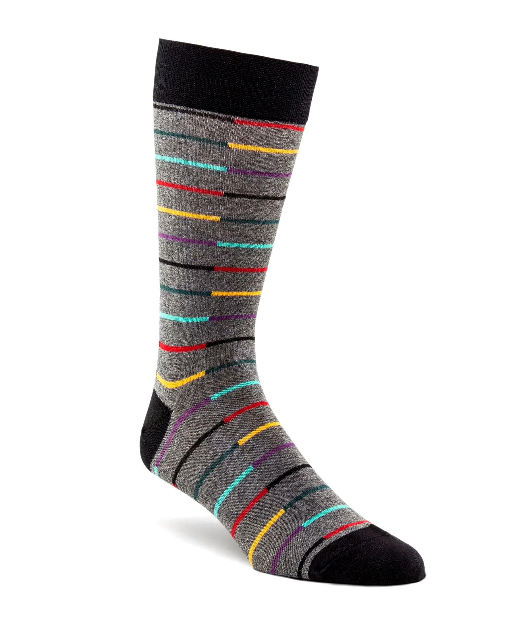 Denver Hayes Men's Novelty Pattern Freshtech Casual Crew Socks