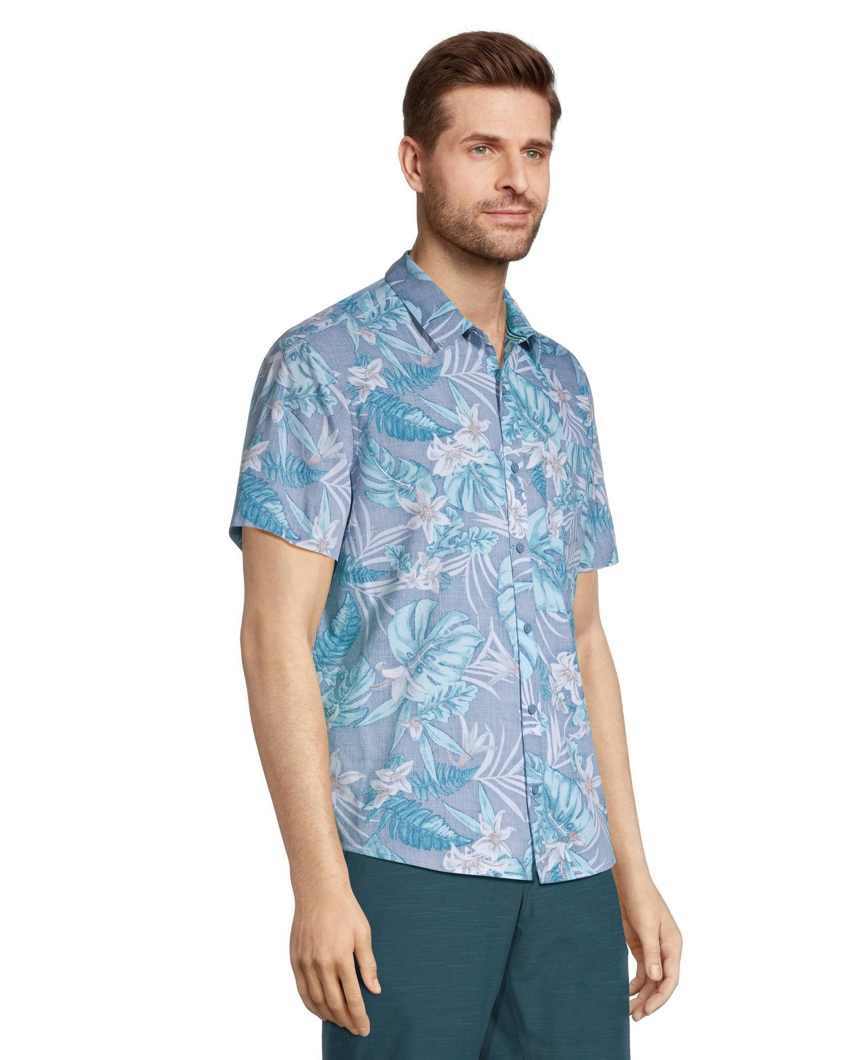 FarWest Men's AOP Modern Fit Stretch Shirt