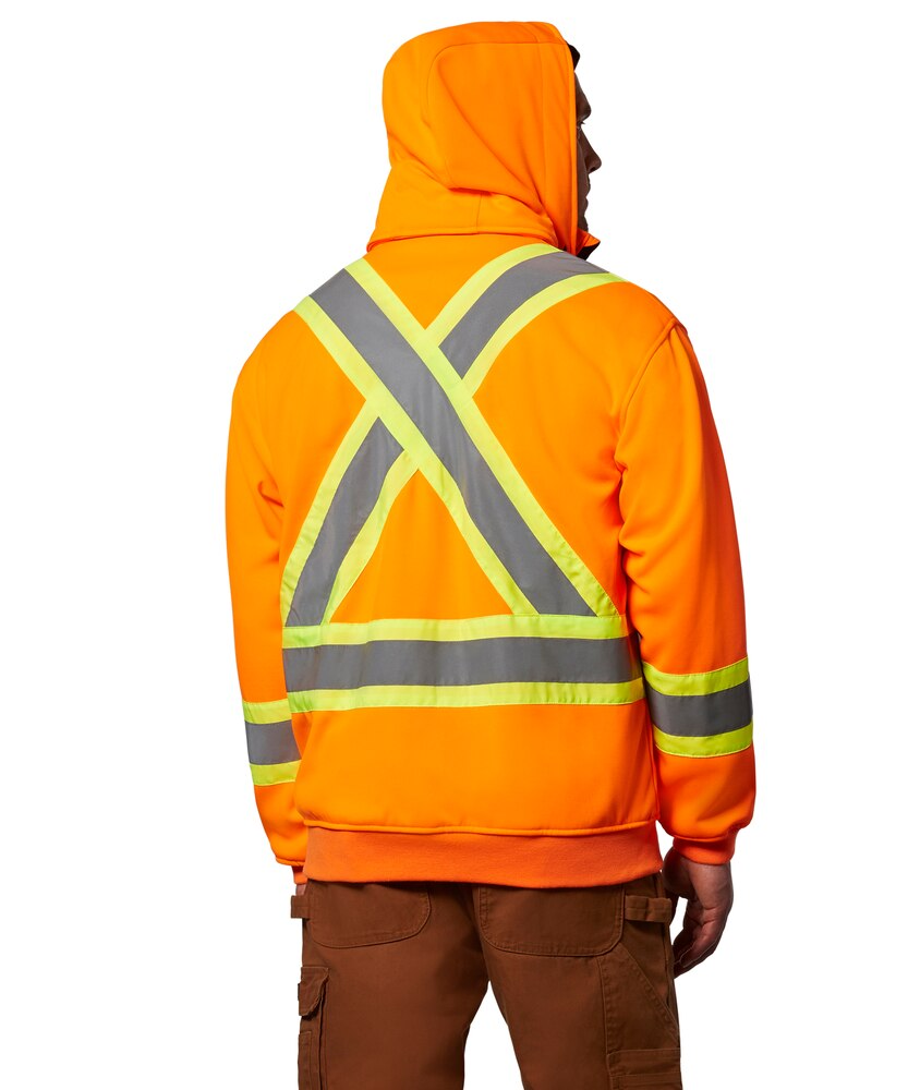 Dakota WorkPro Series Men's Hi-Visibility Lined Full Zip Hoodie Sweatshirt