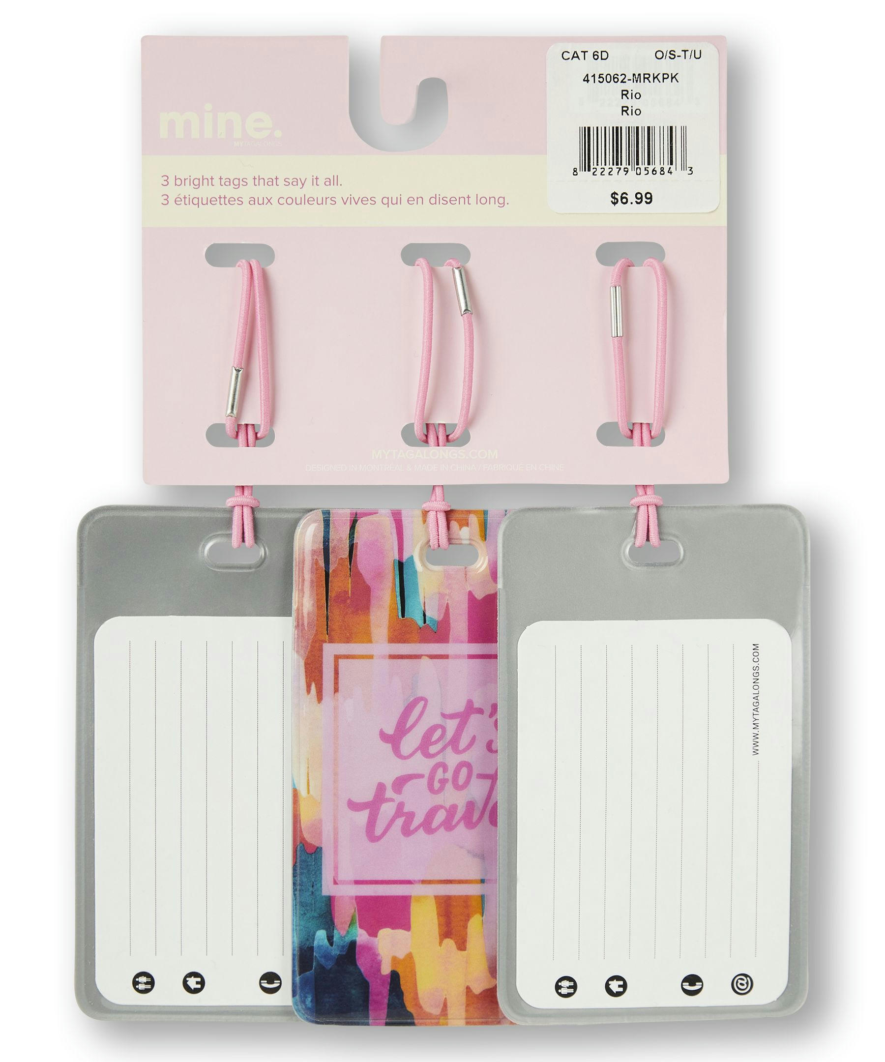 My Tagalongs Luggage Tags, Set of 3