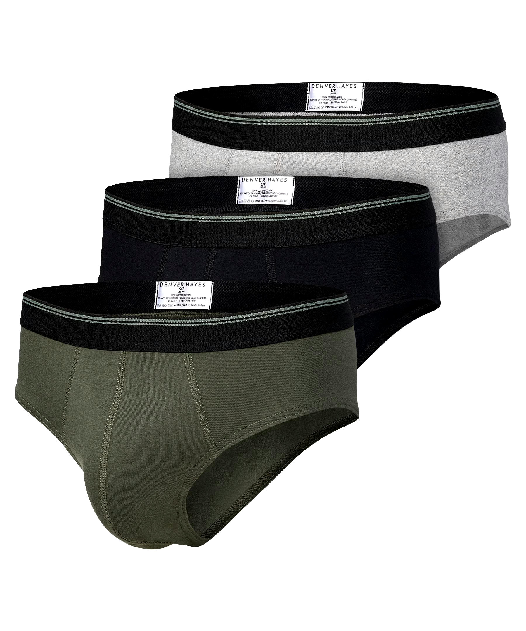 Denver Hayes Men's 4 Pack Yarn Dye Sport Briefs