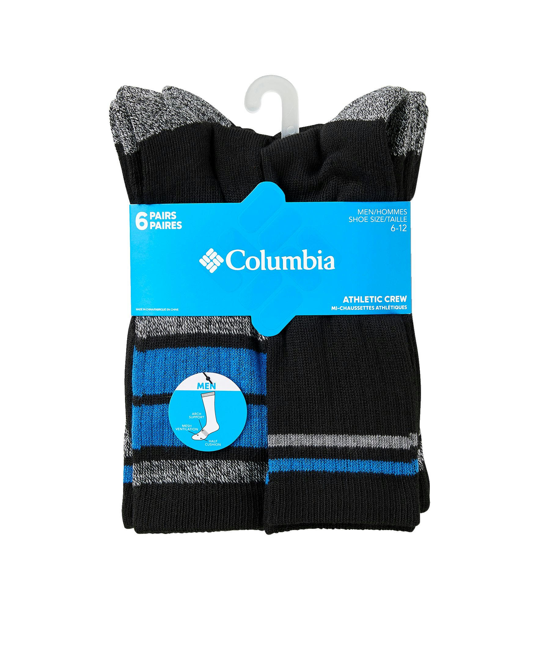 Columbia Men's 6-Pack Sport Crew Socks