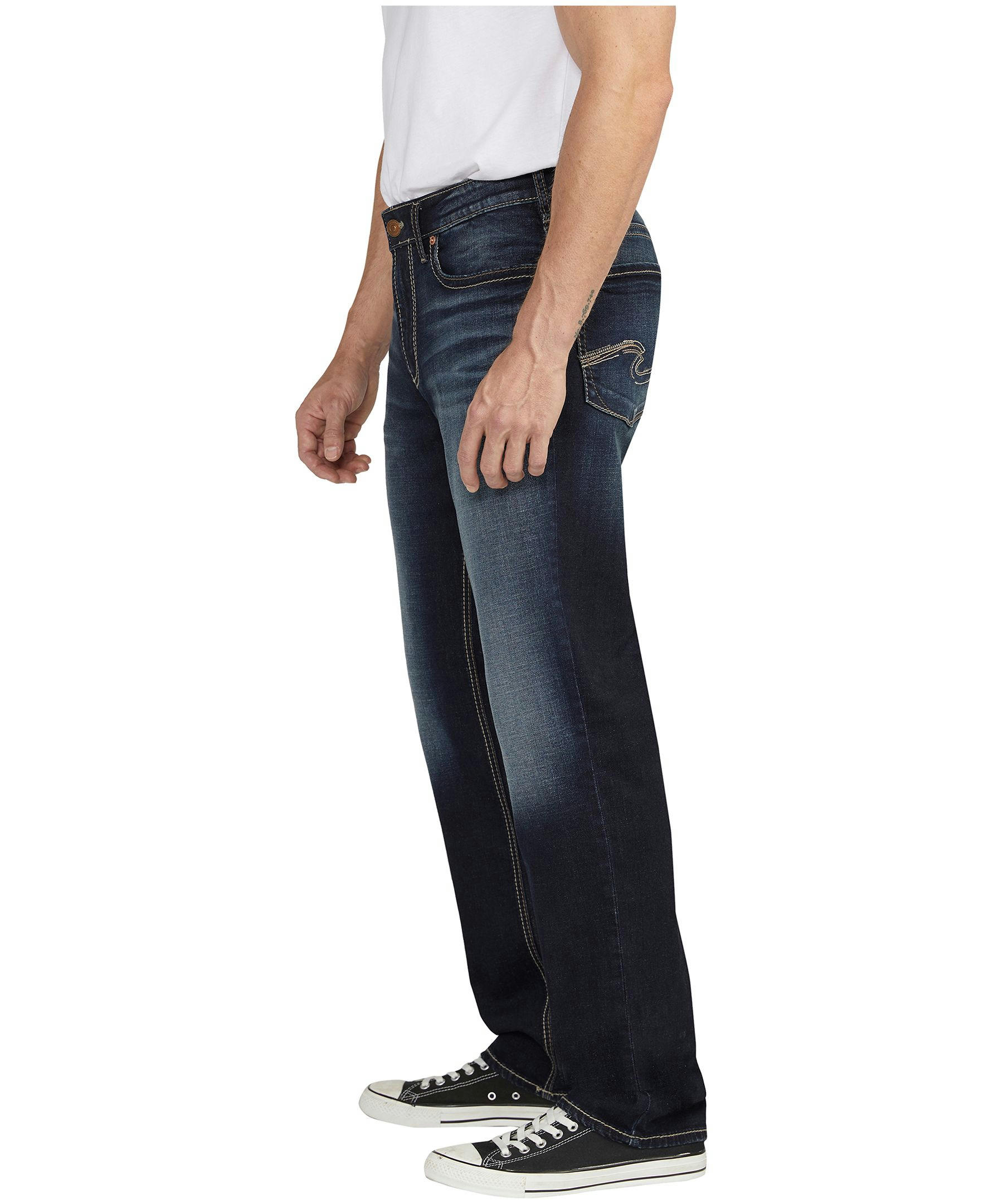 Silver Men's Hunter Relaxed Athletic Fit Straight Leg Jeans