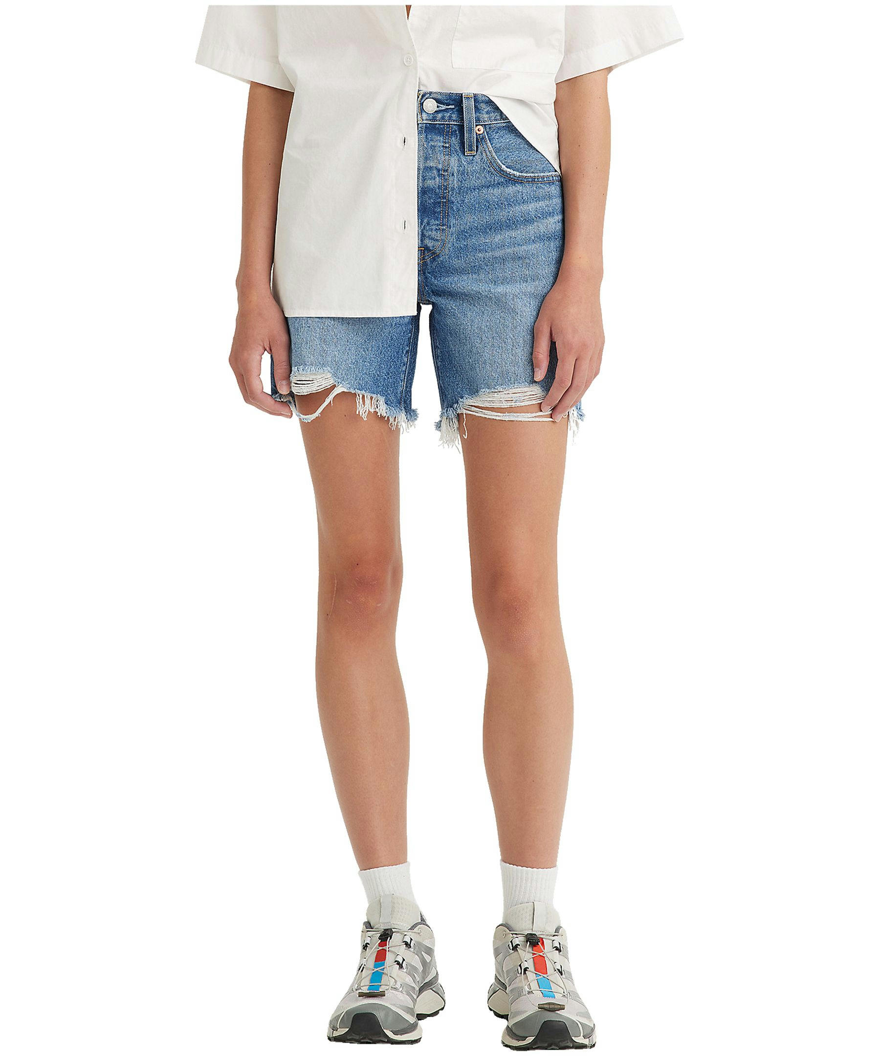 Levi's Women's 501 High Rise Jean Shorts - Medium Indigo