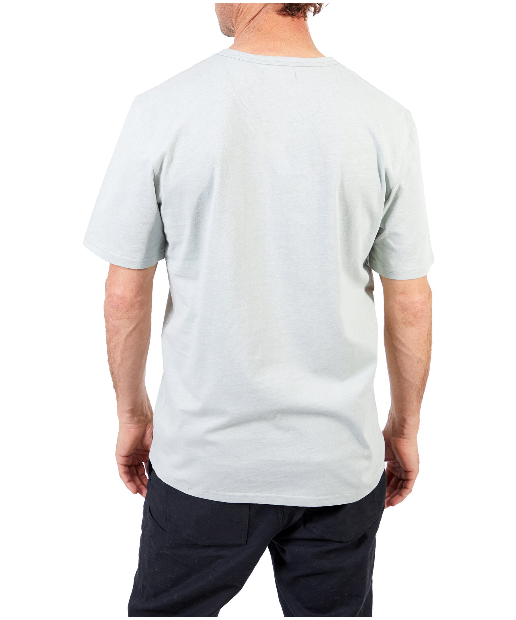 Men's 2 Button Short Sleeve Slub Henley Shirt