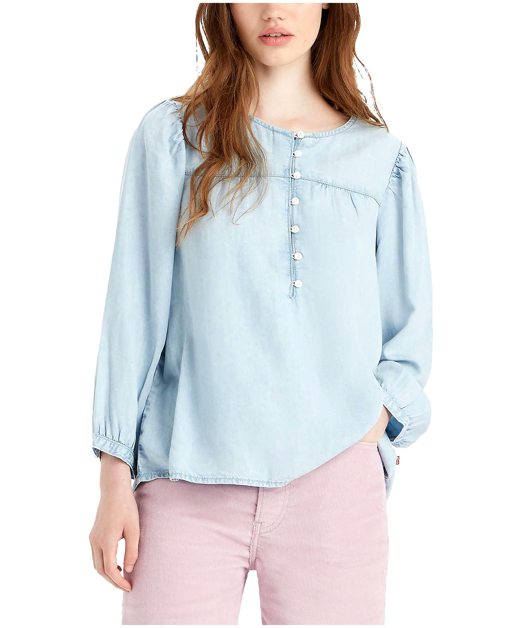 Levi's Women's Halsey Relaxed Fit 3/4 Length Sleeve Blouse