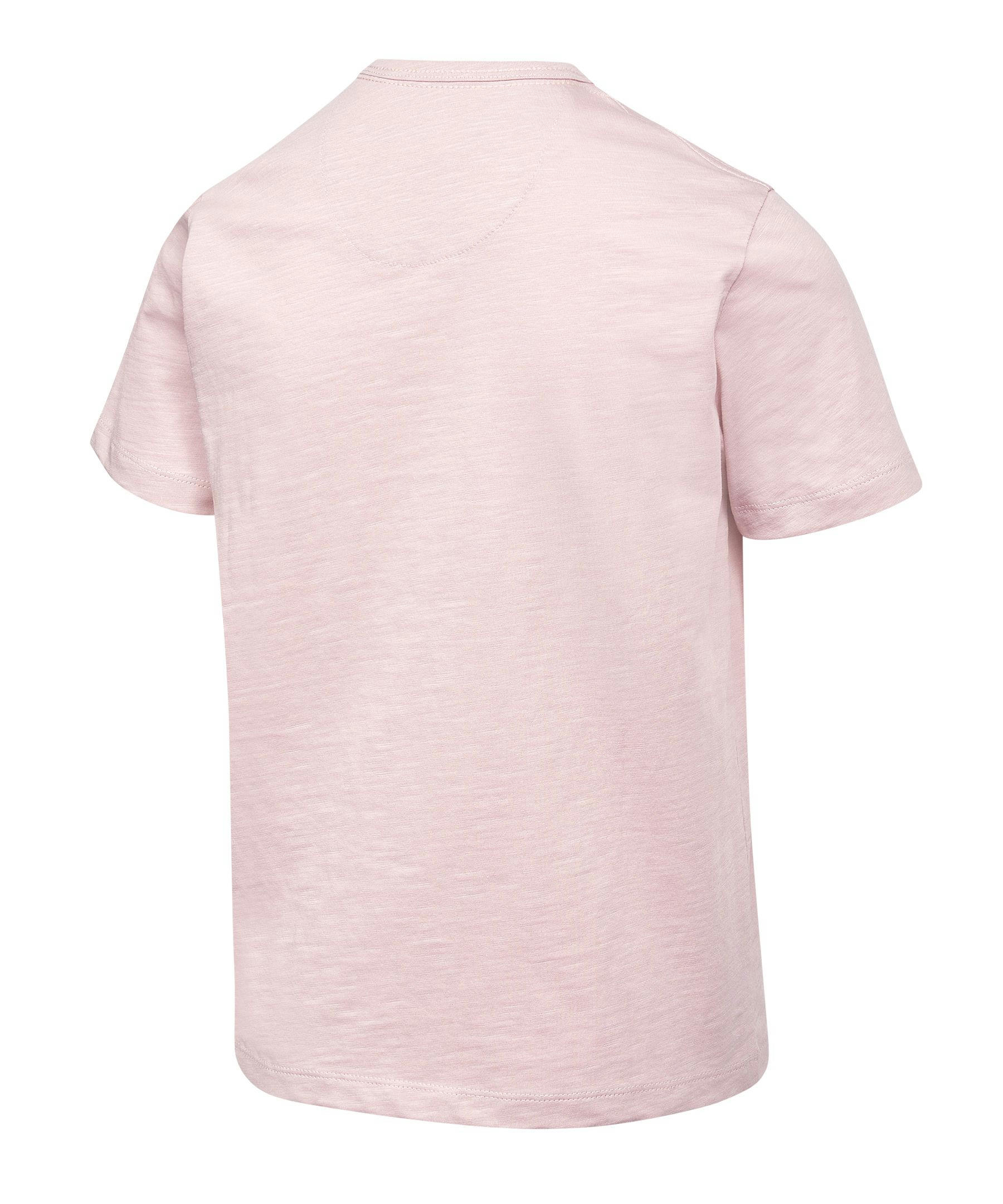 Silver Kids' Unisex Short Sleeve Slub Henley T-Shirt