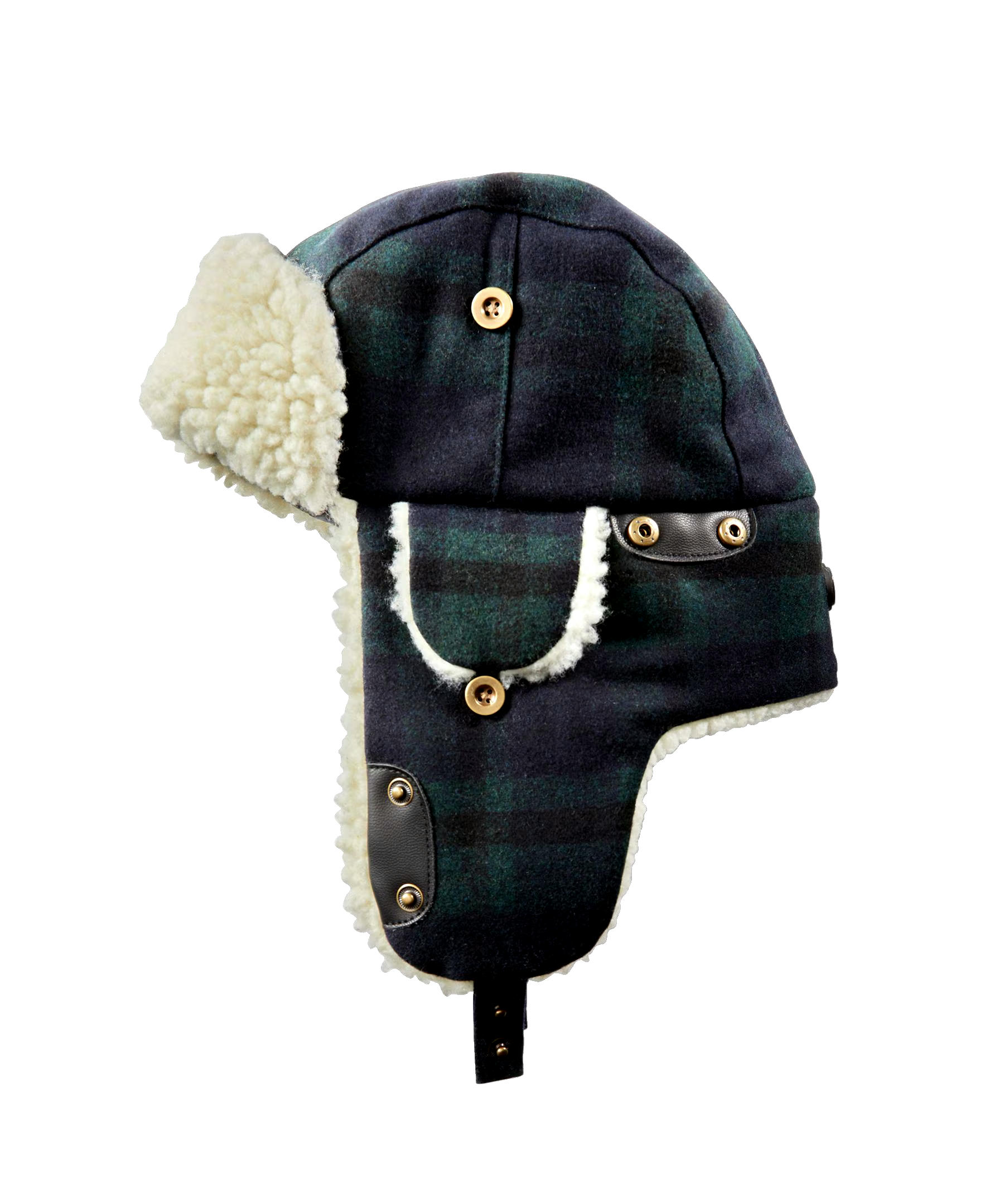 WindRiver Men's Wool Blend Aviator Hat with Sherpa Trim