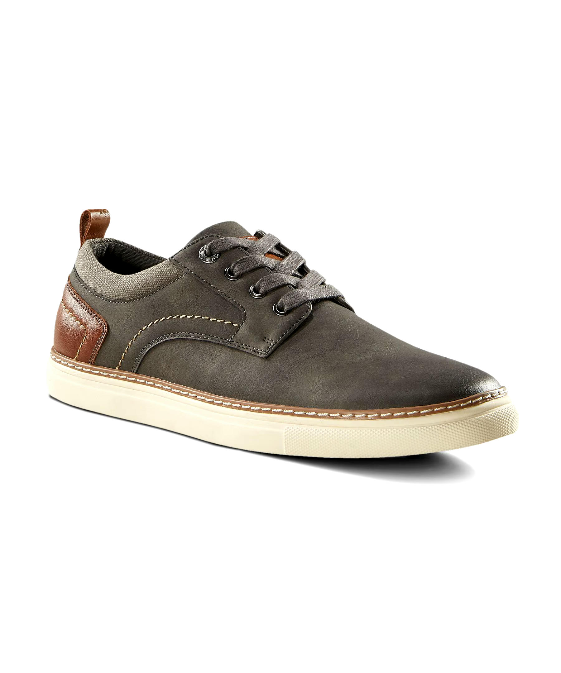 Denver Hayes Men's Dublin Two-Tone Faux Leather Lace Up Style Shoes - Grey