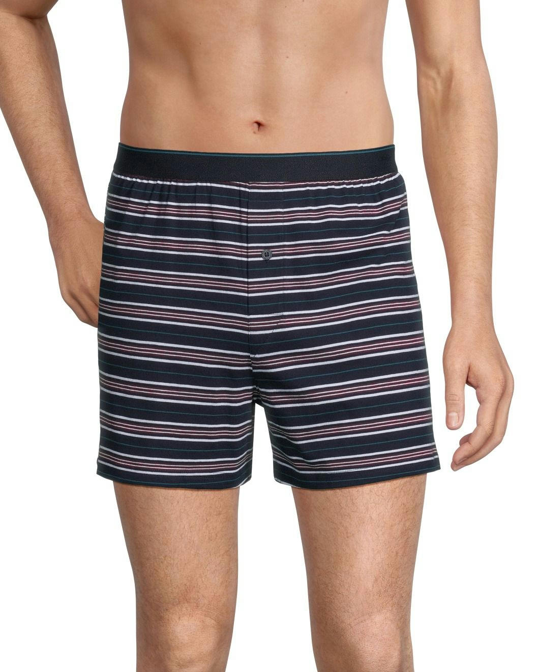 Denver Hayes Men's 2 Pack Yarn Dye Loose Fit Boxer Briefs