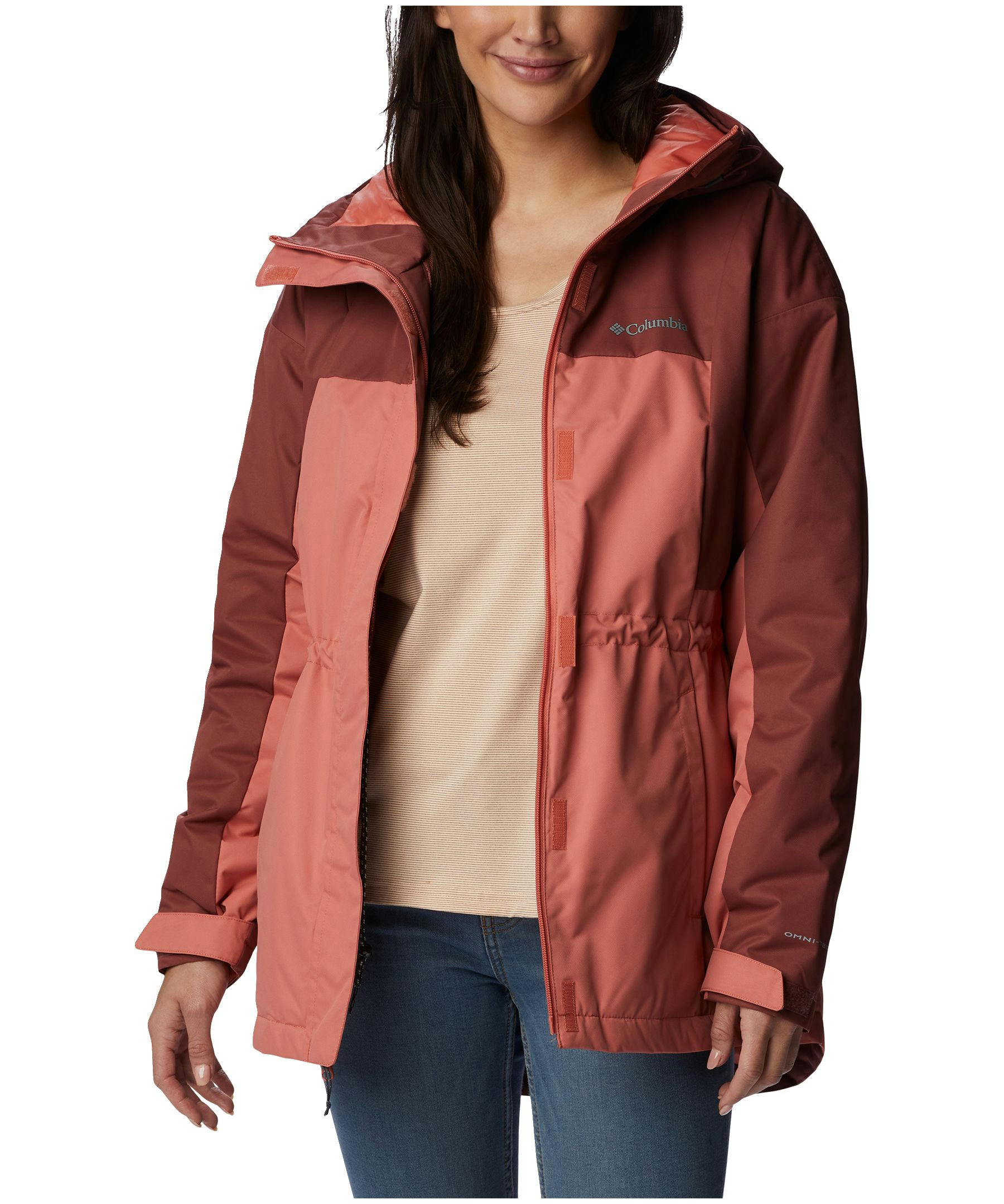 Columbia Women's Hikebound Long Omni-Heat Hooded Insulated Waterproof Rain Jacket