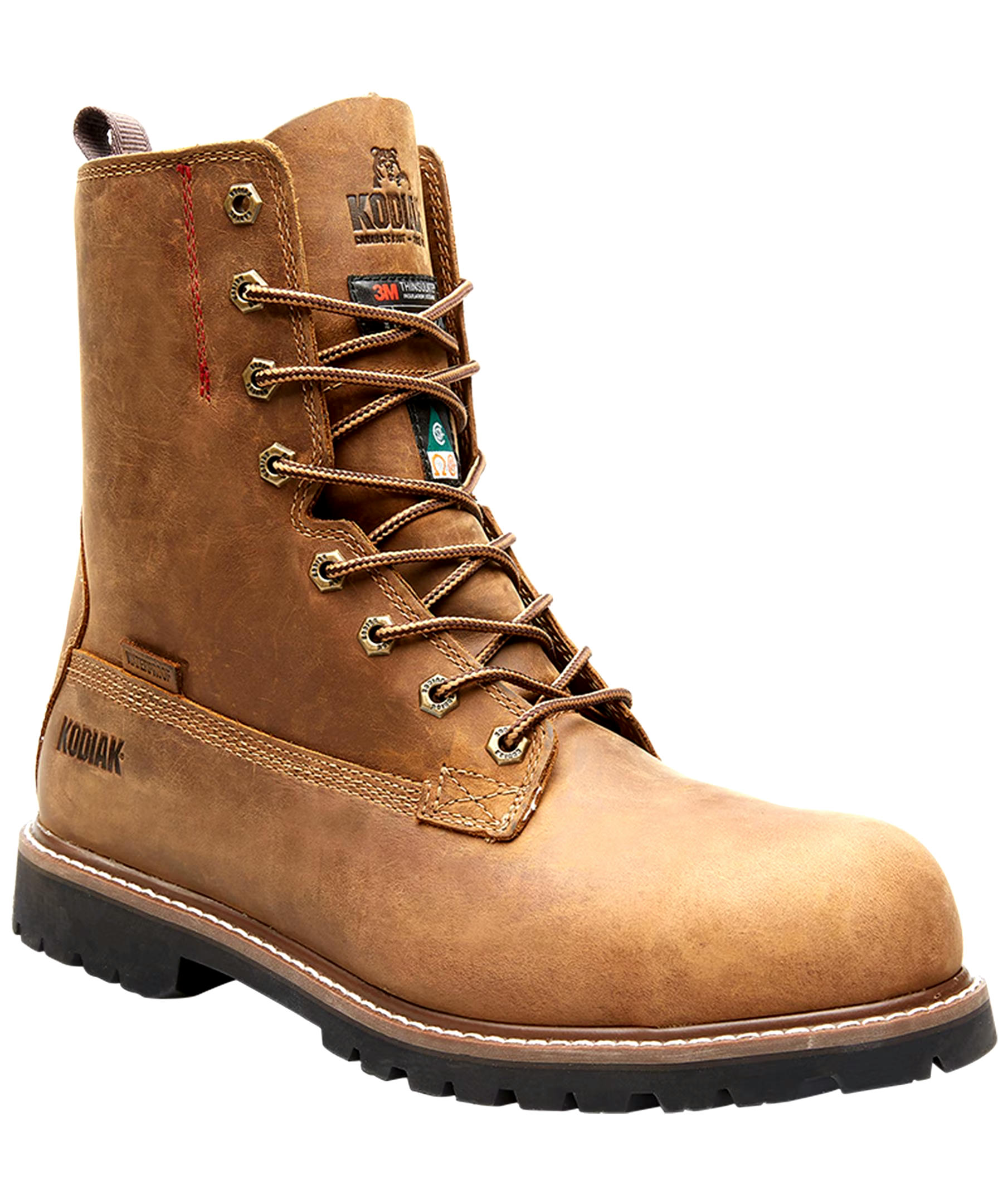 Kodiak Men's McKinney 8 Inch Composite Toe Composite Plate Waterproof Work Boots