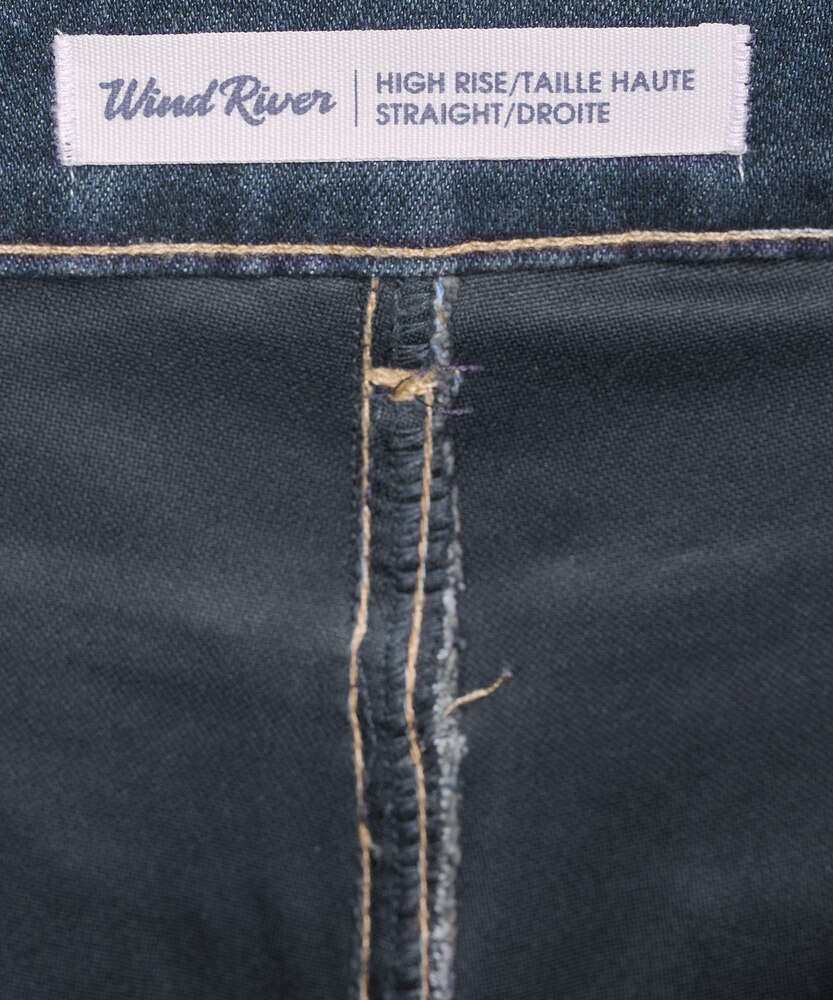 WindRiver Women's T-Max Lined High Rise Straight Leg Jeans - Dark Indigo