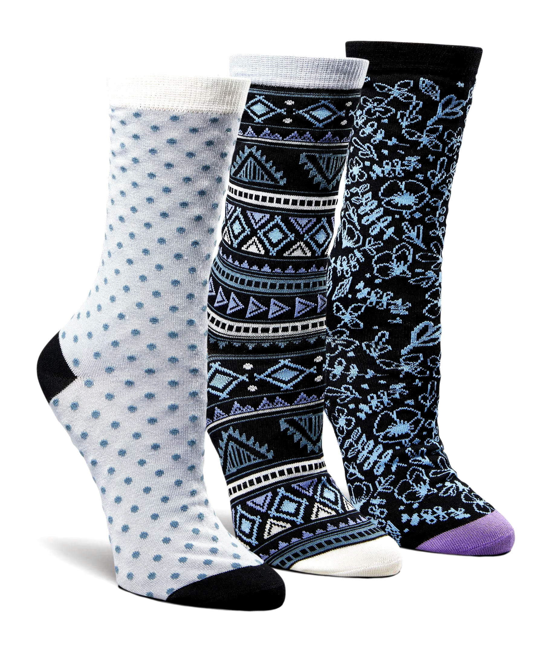 Denver Hayes Women's 3 Pack Bamboo Crew Socks