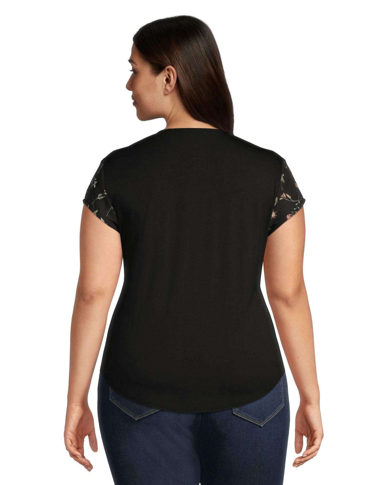 Women's Printed V-Neck Blouse