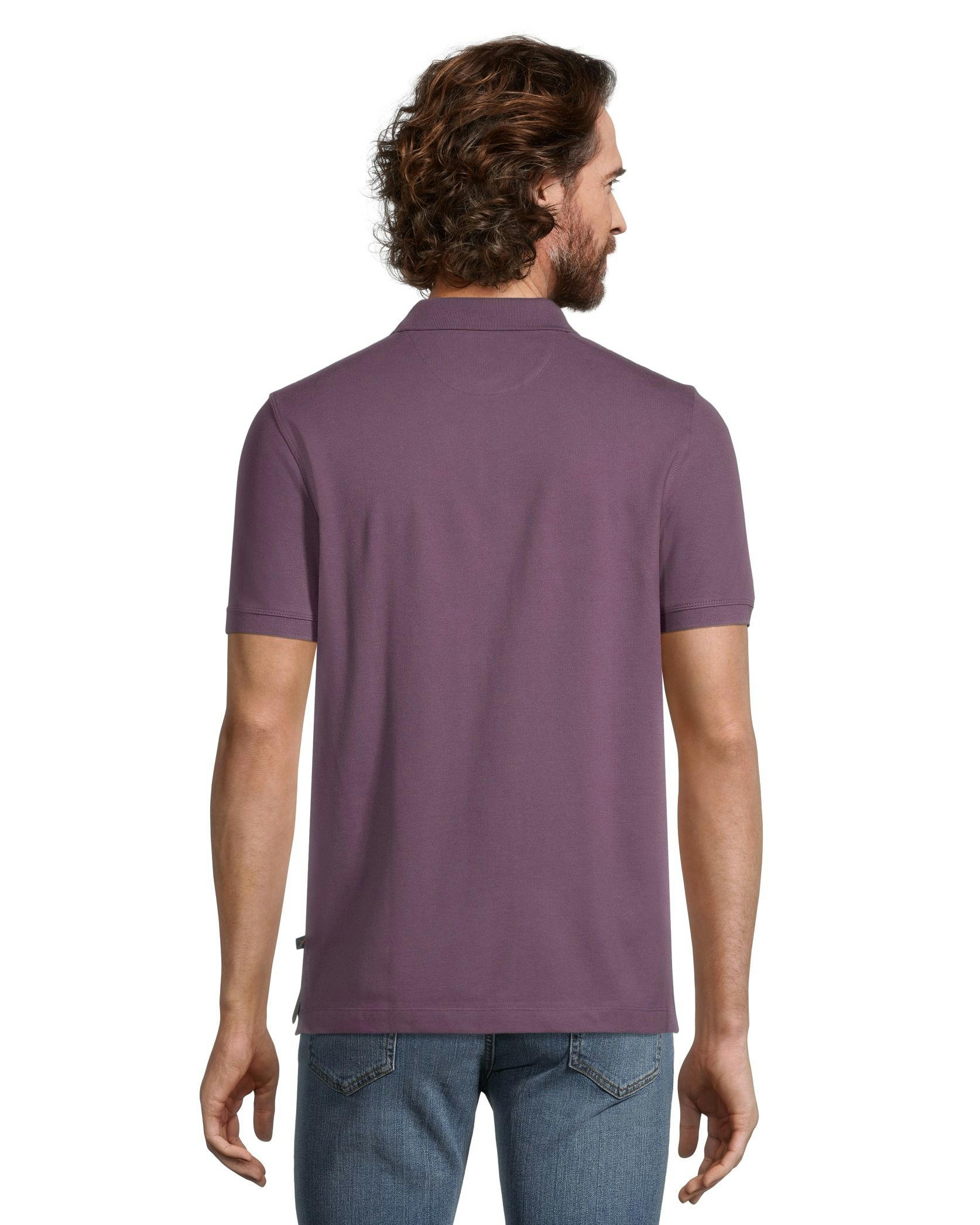 Denver Hayes Men's 50 Wash Short Sleeve Classic Fit Stretch Pique Polo Shirt