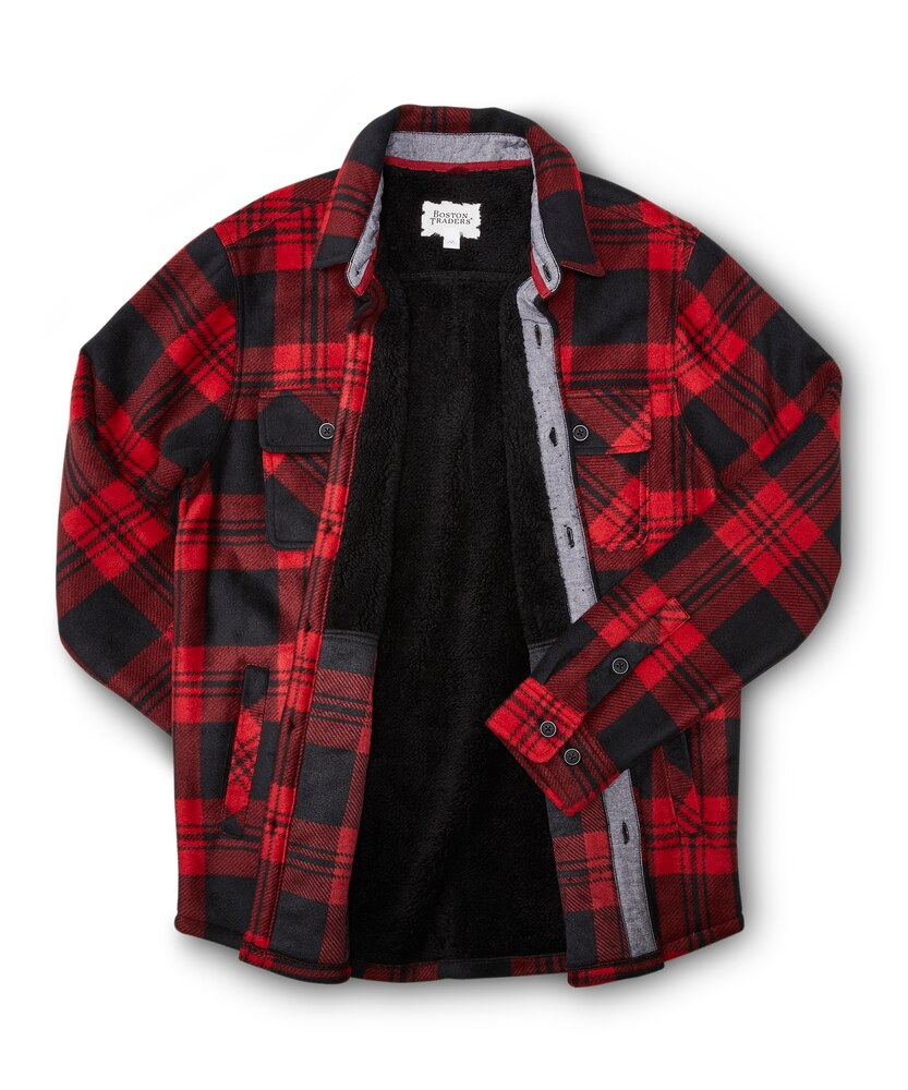 Boston Traders Men's Bonded Polar Plaid Shacket