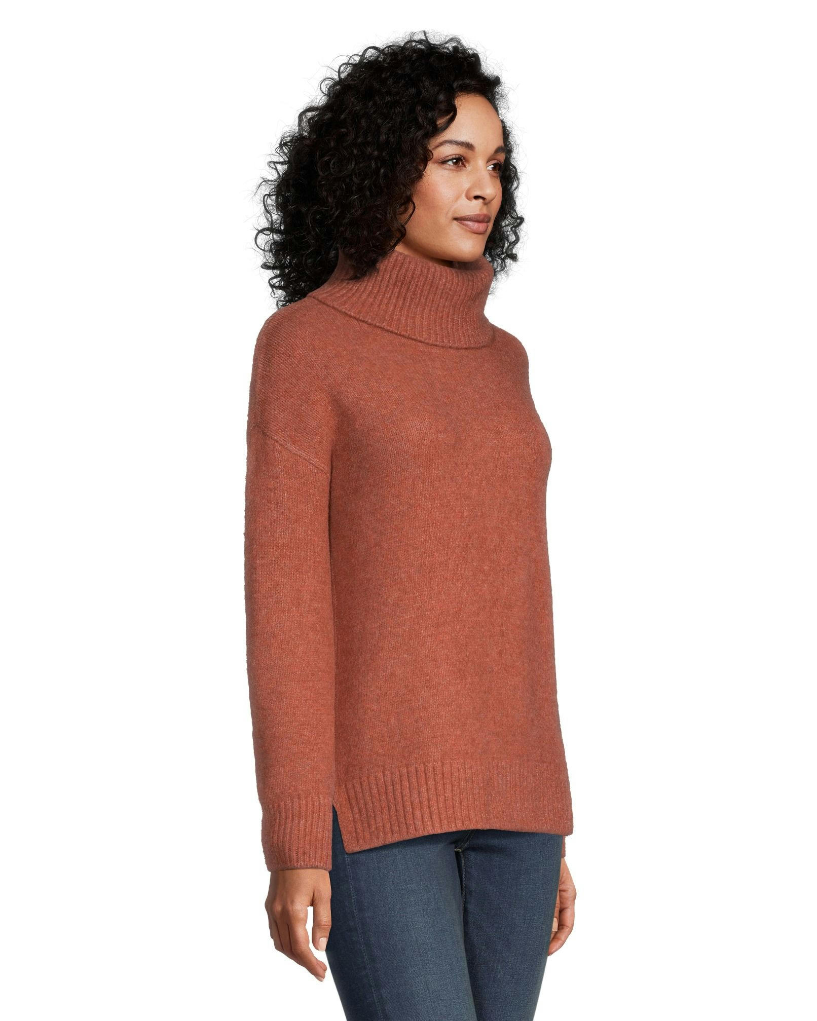 Denver Hayes Women's Luxe Supersoft Semi Fitted Turtleneck Pullover