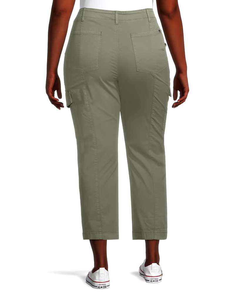 Denver Hayes Women's Garment Wash High Rise Crop Pants