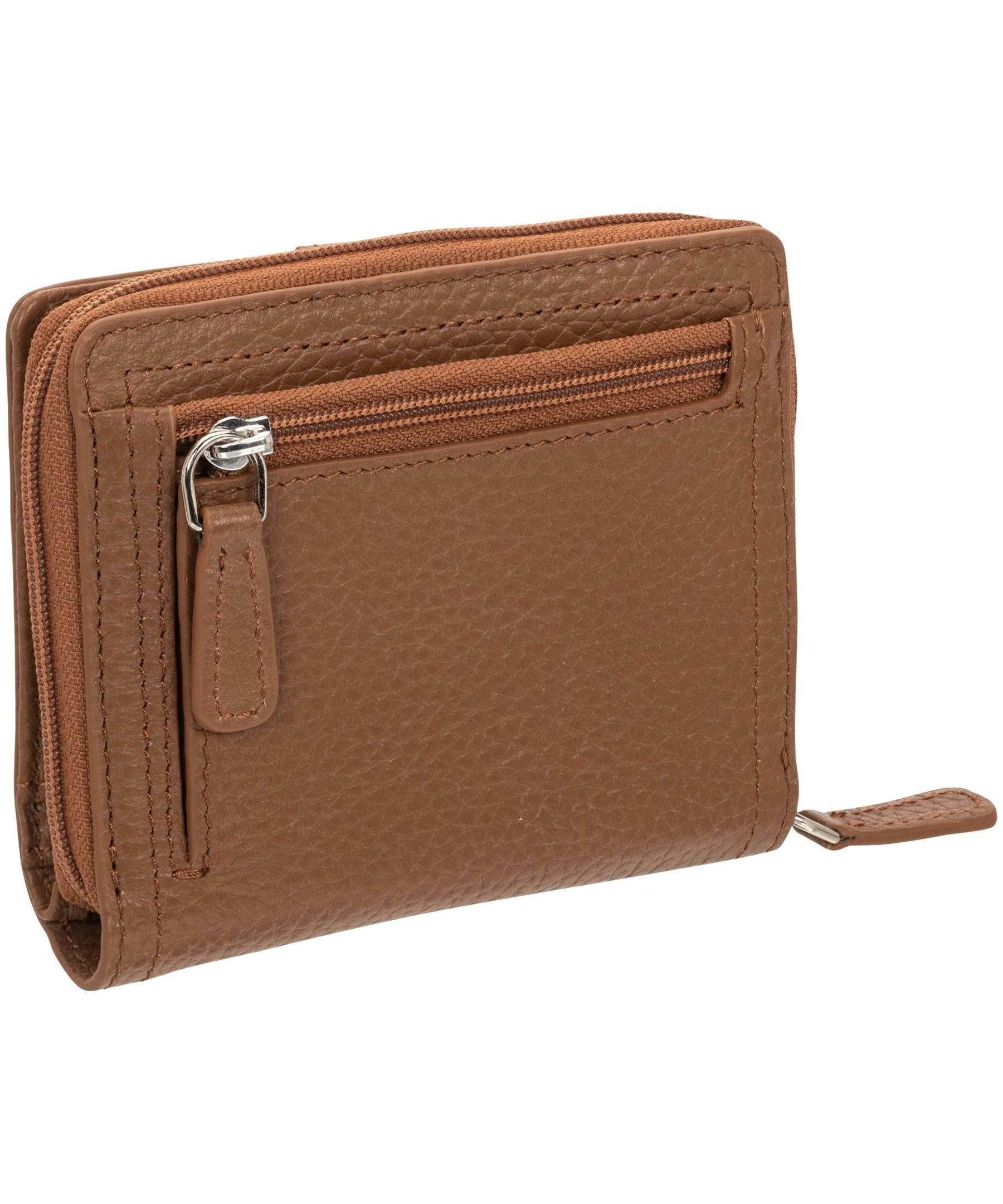 Mancini Leather Goods Women's Peblled RFID Secure Small Clutch Wallet