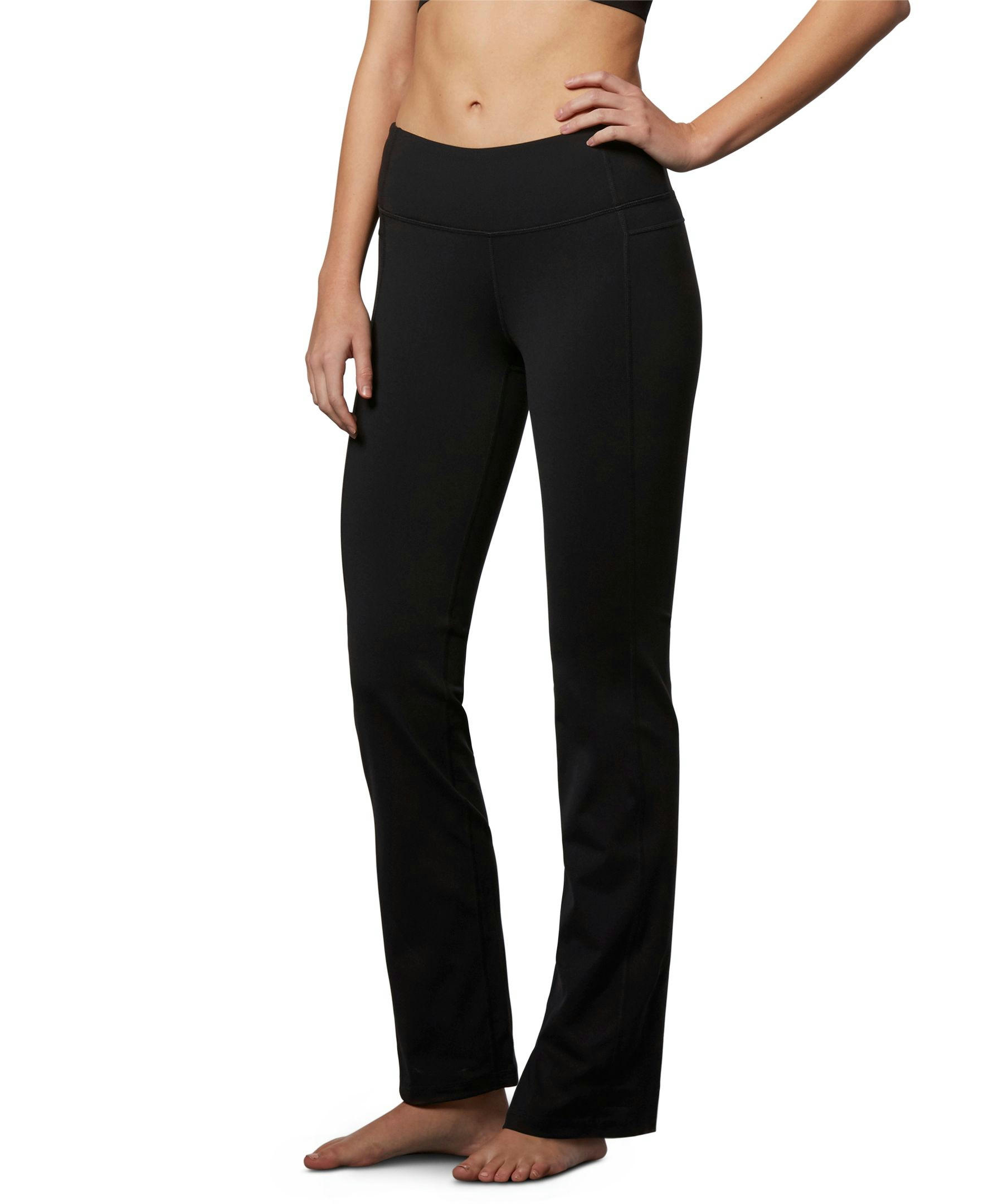 Shambhala Women's Mid Rise Live-In Shape Tummy Slimming Straight Leg Pants