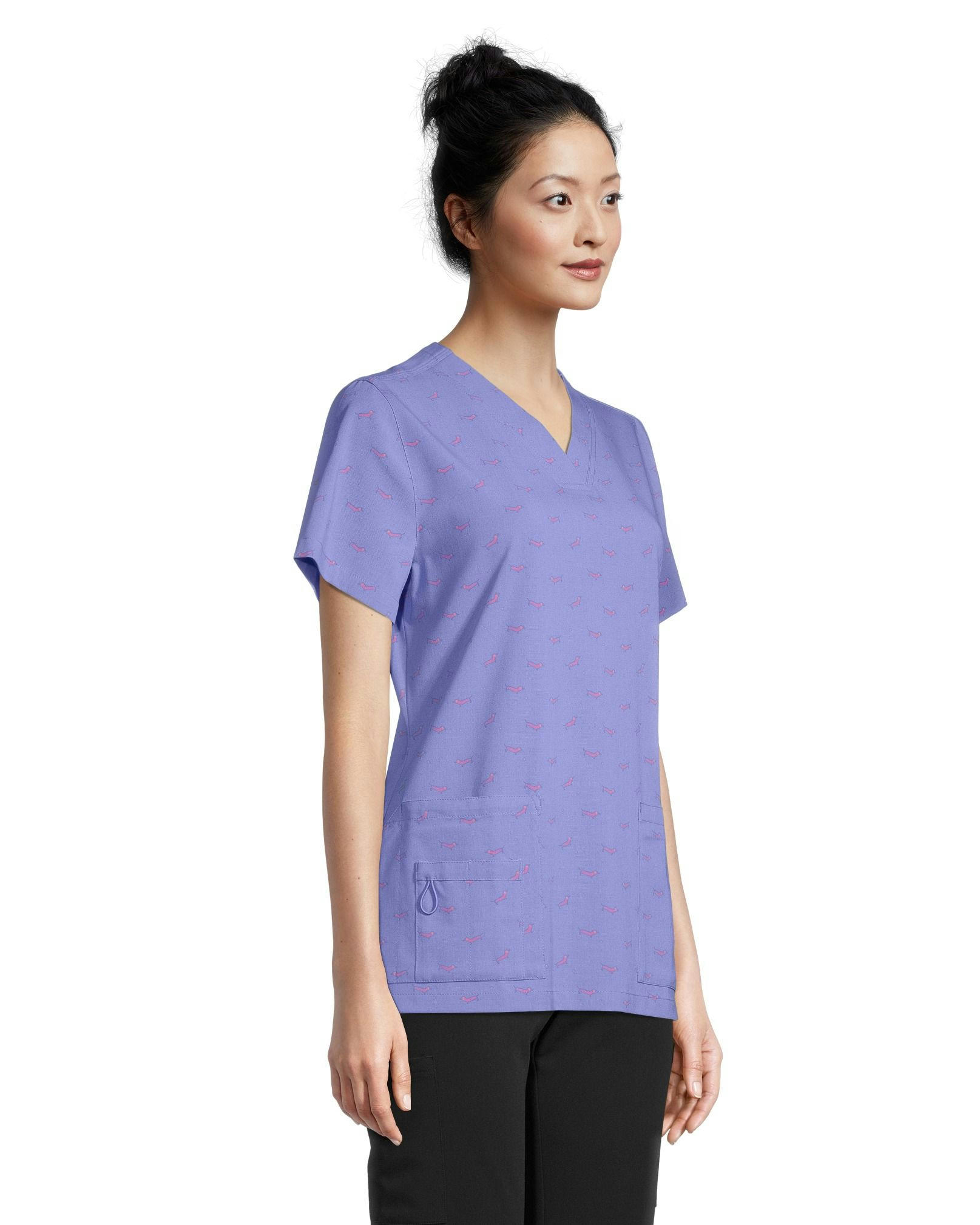 Health Pro Heart Women's V-Neck All Together Scrub Top